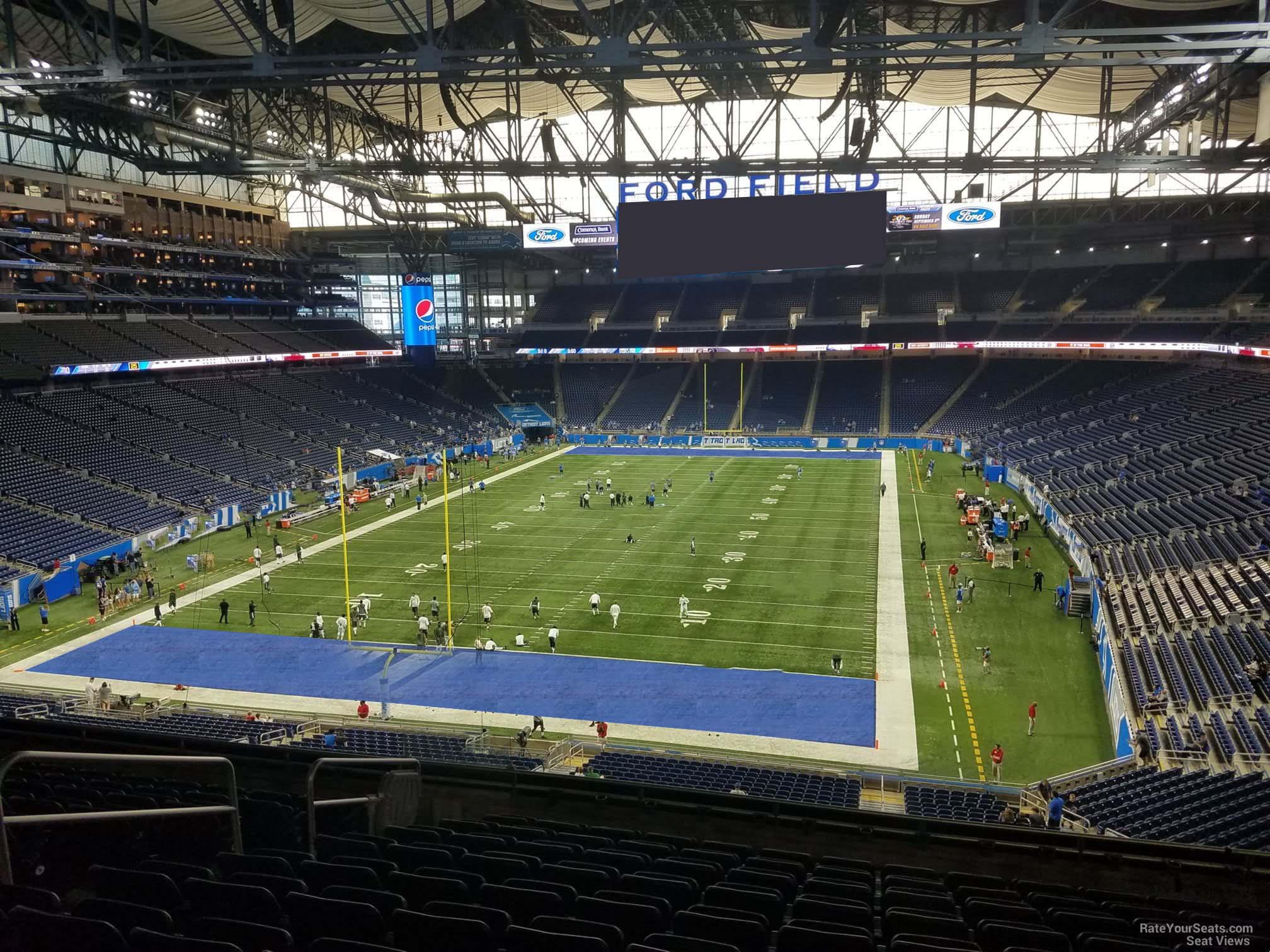 section 220, row 10 seat view  for football - ford field