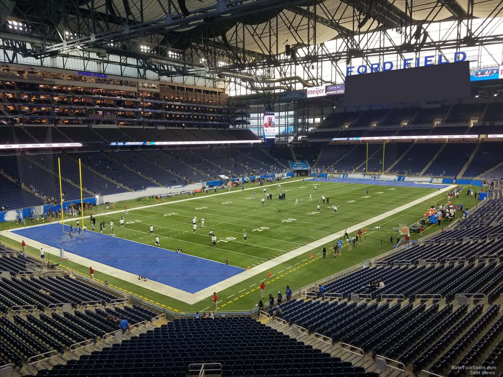 section 223, row 1 seat view  for football - ford field