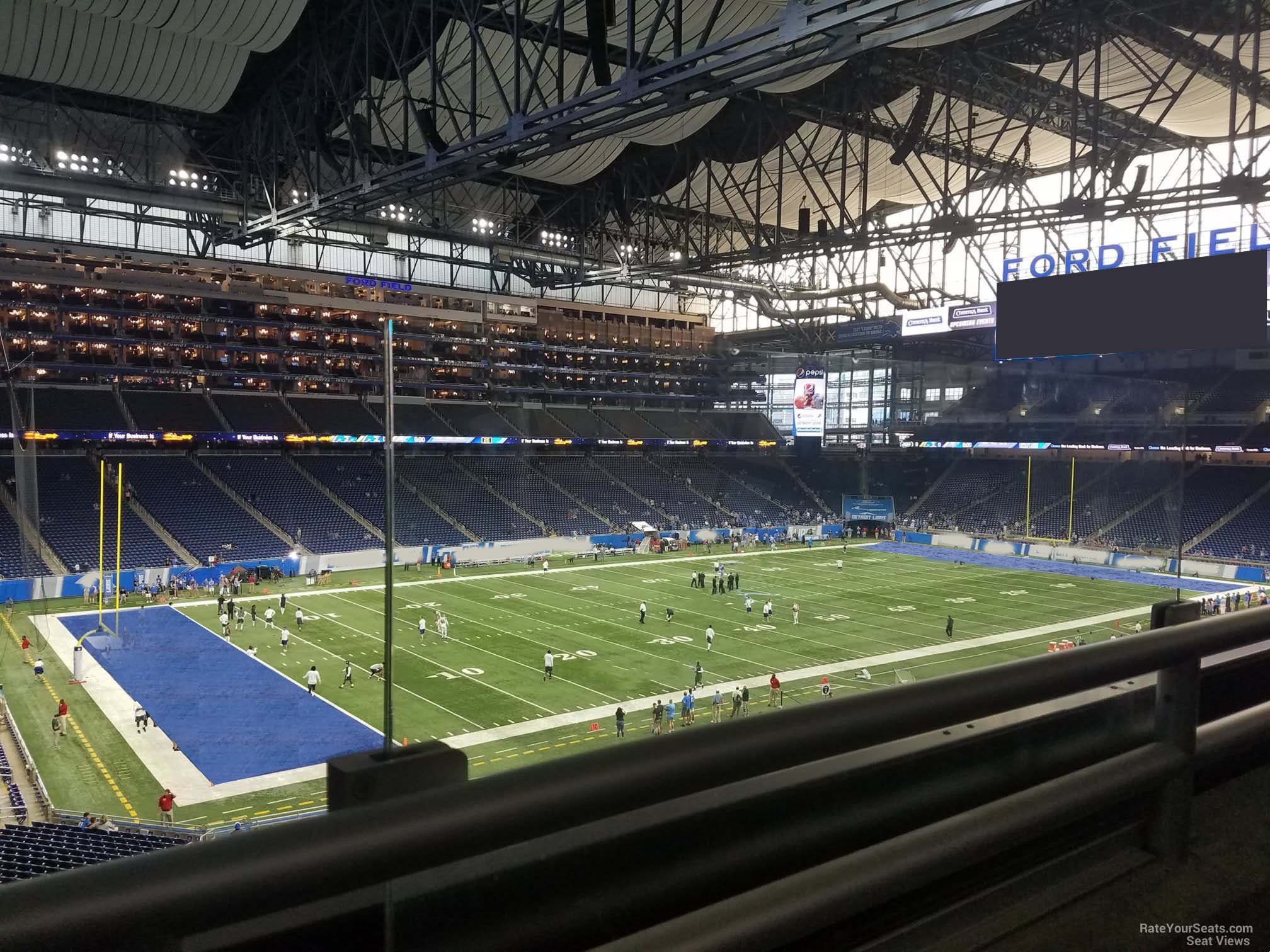 section 225, row 1 seat view  for football - ford field