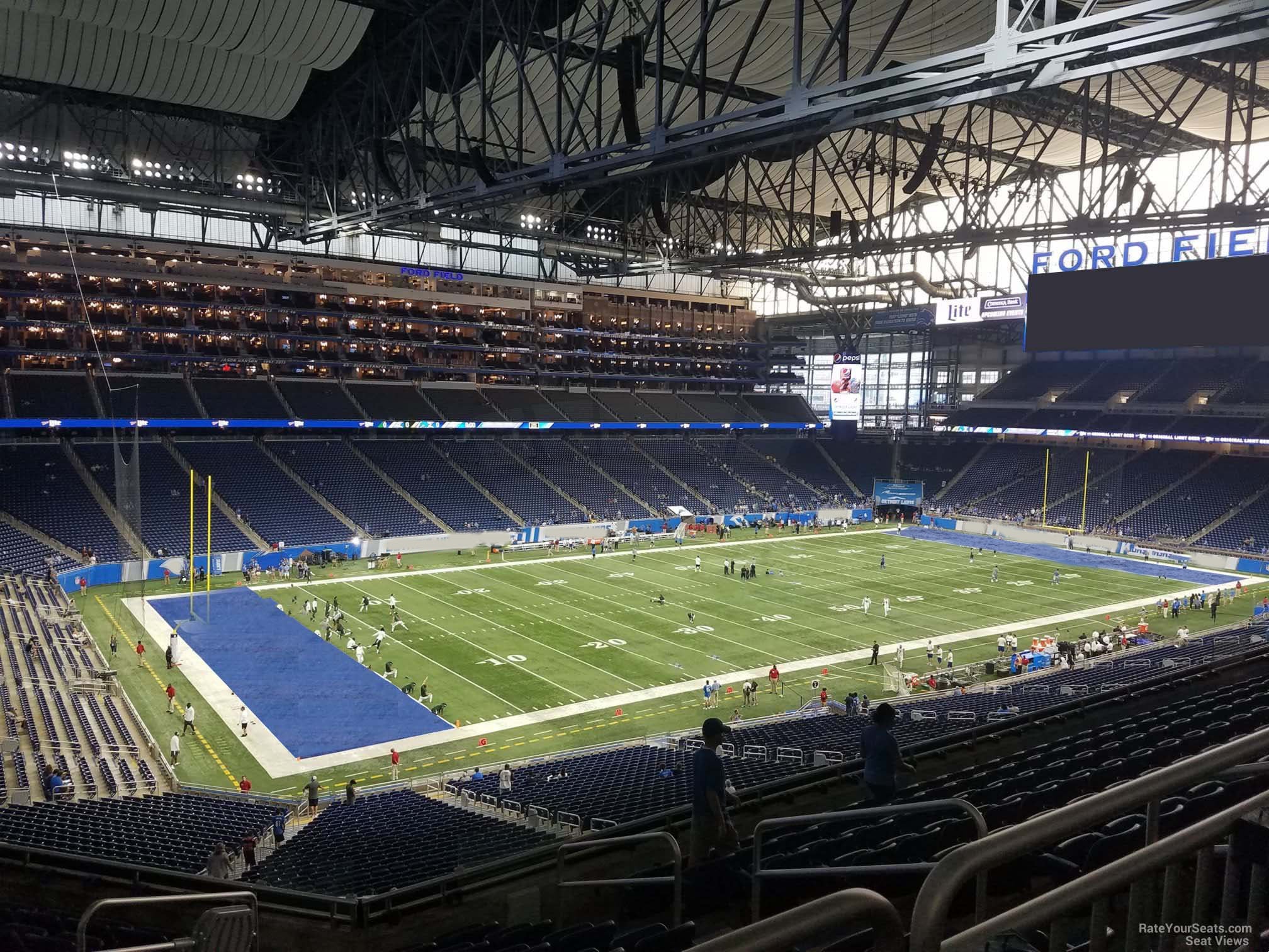 section 225, row 10 seat view for football - ford field