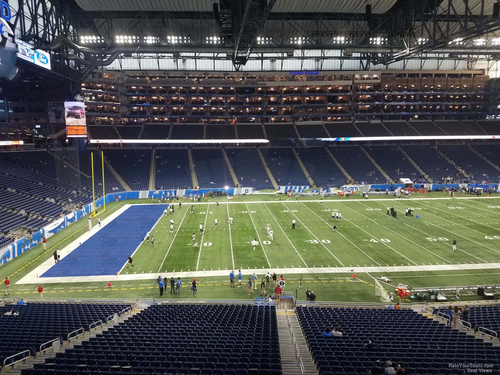 section 228, row 1 seat view  for football - ford field
