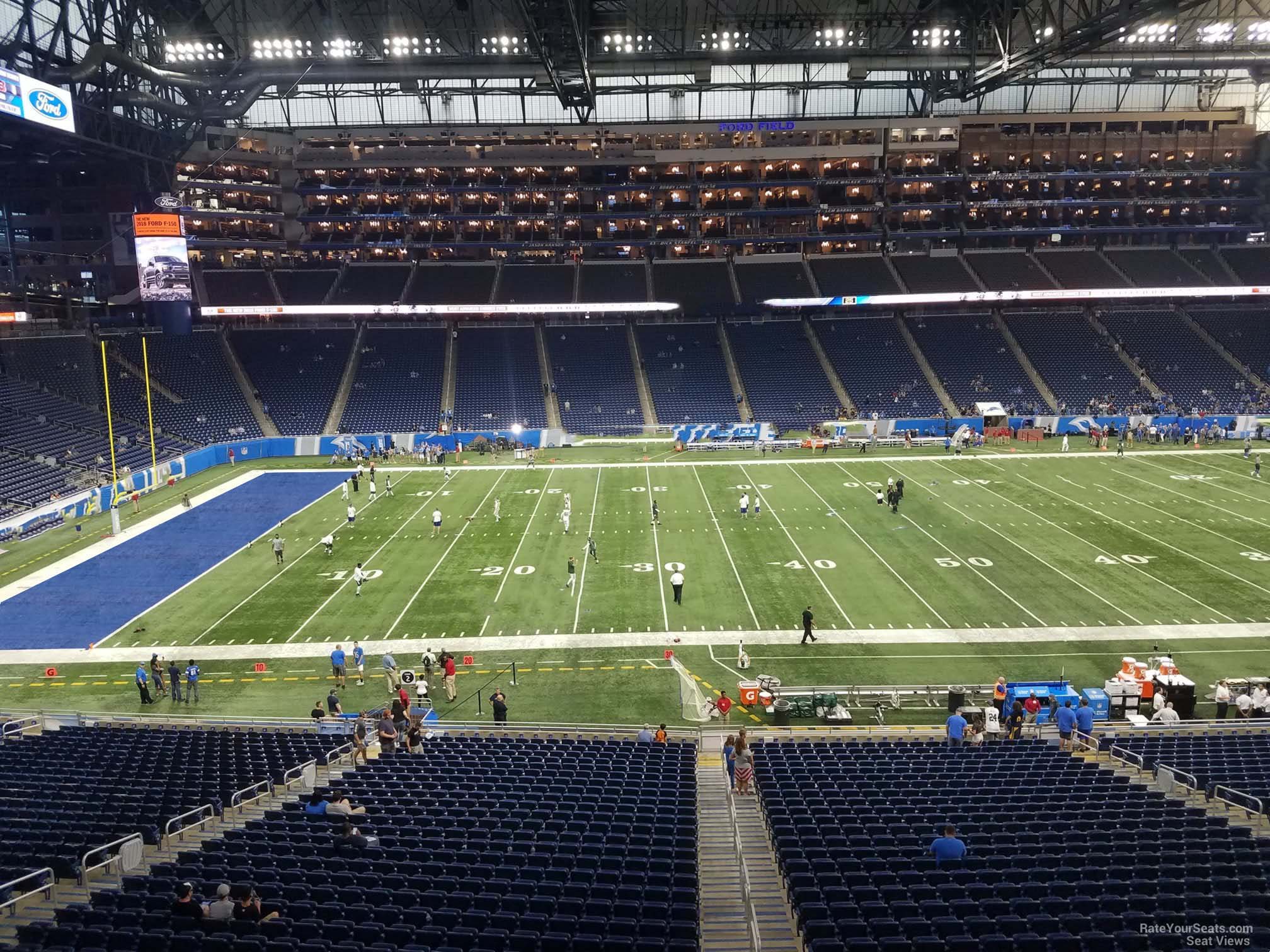 section 229, row 1 seat view  for football - ford field