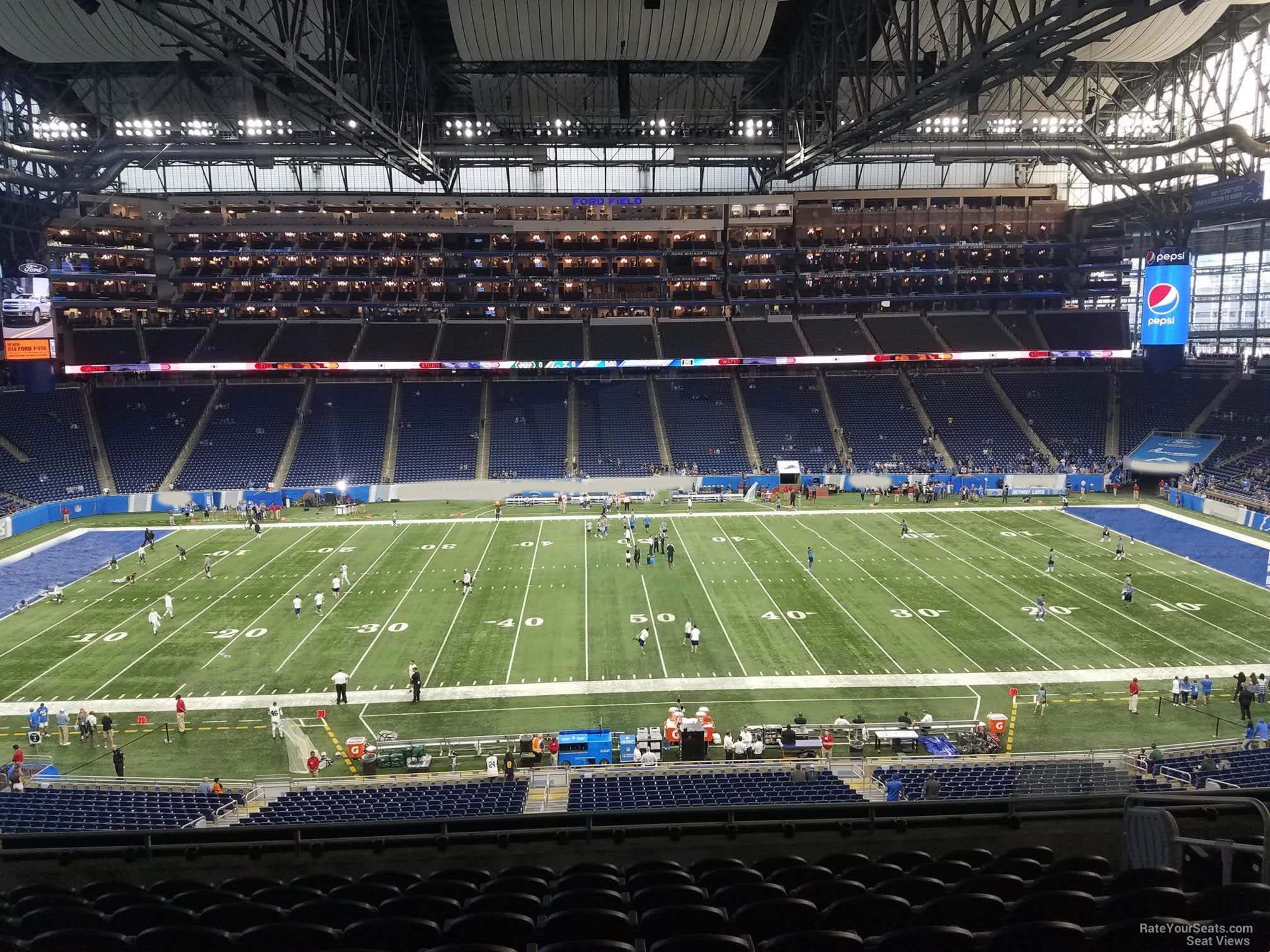 section 230, row 10 seat view  for football - ford field