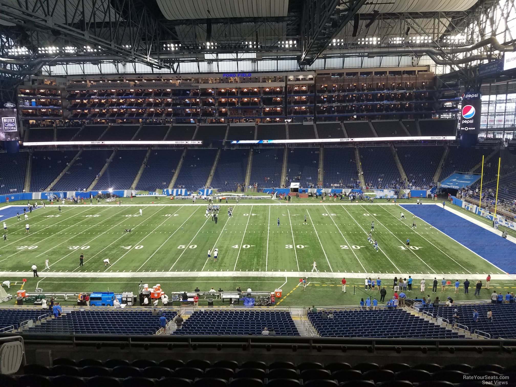section 232, row 10 seat view  for football - ford field