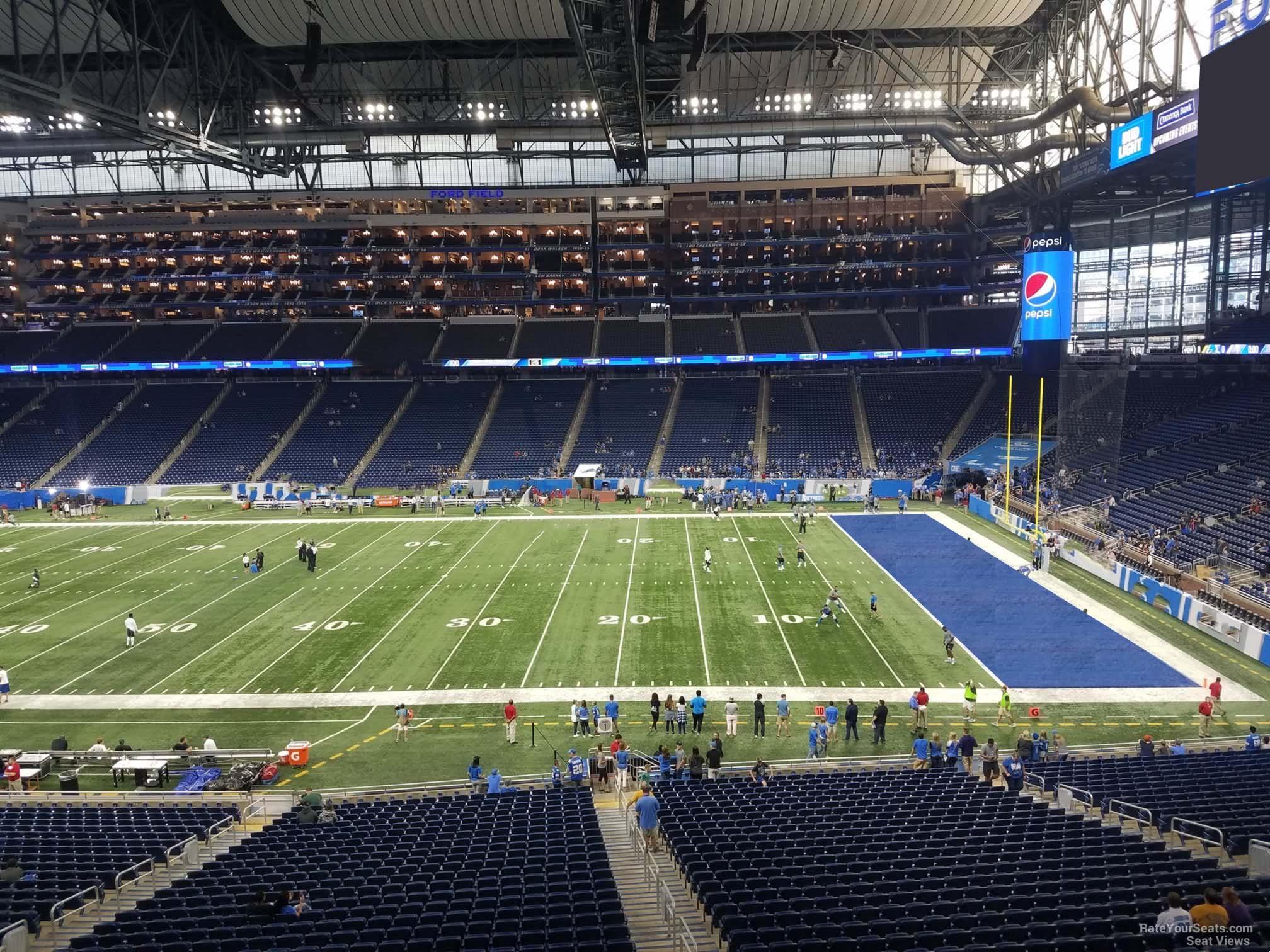 section 233, row 1 seat view  for football - ford field