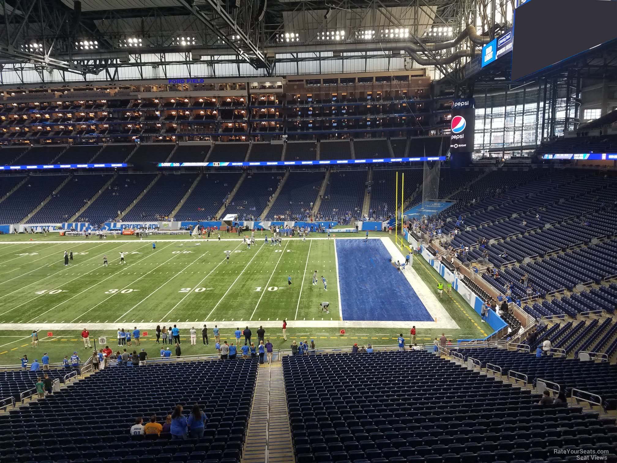 section 234, row 1 seat view  for football - ford field