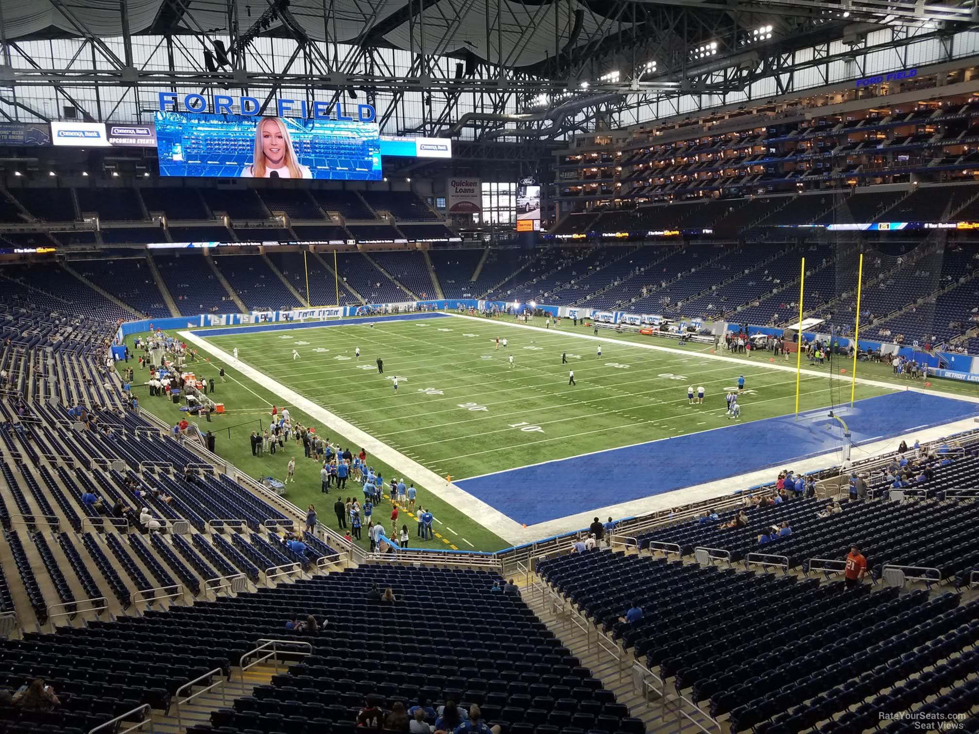 section 239, row 1 seat view  for football - ford field