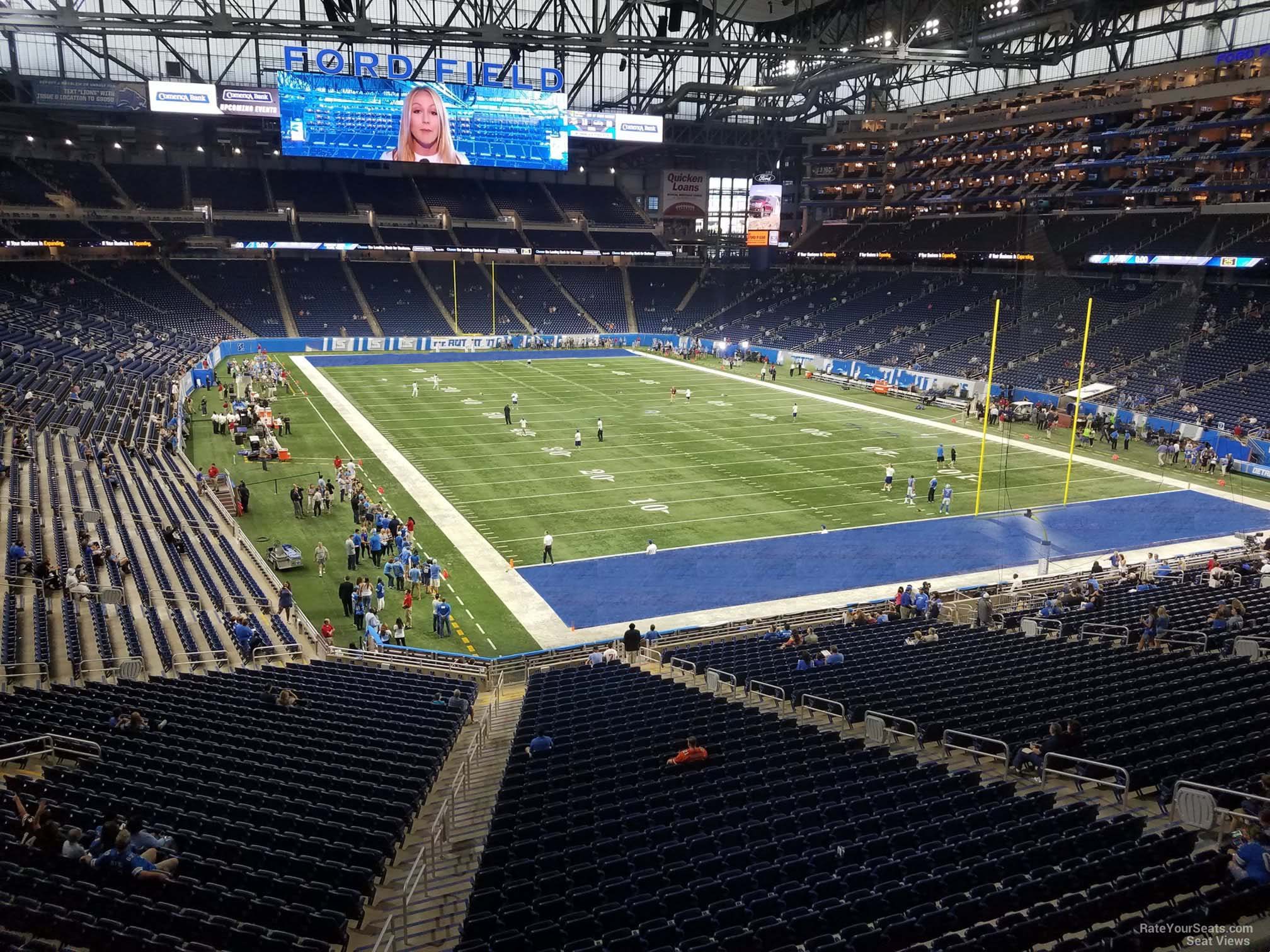 section 240, row 1 seat view  for football - ford field