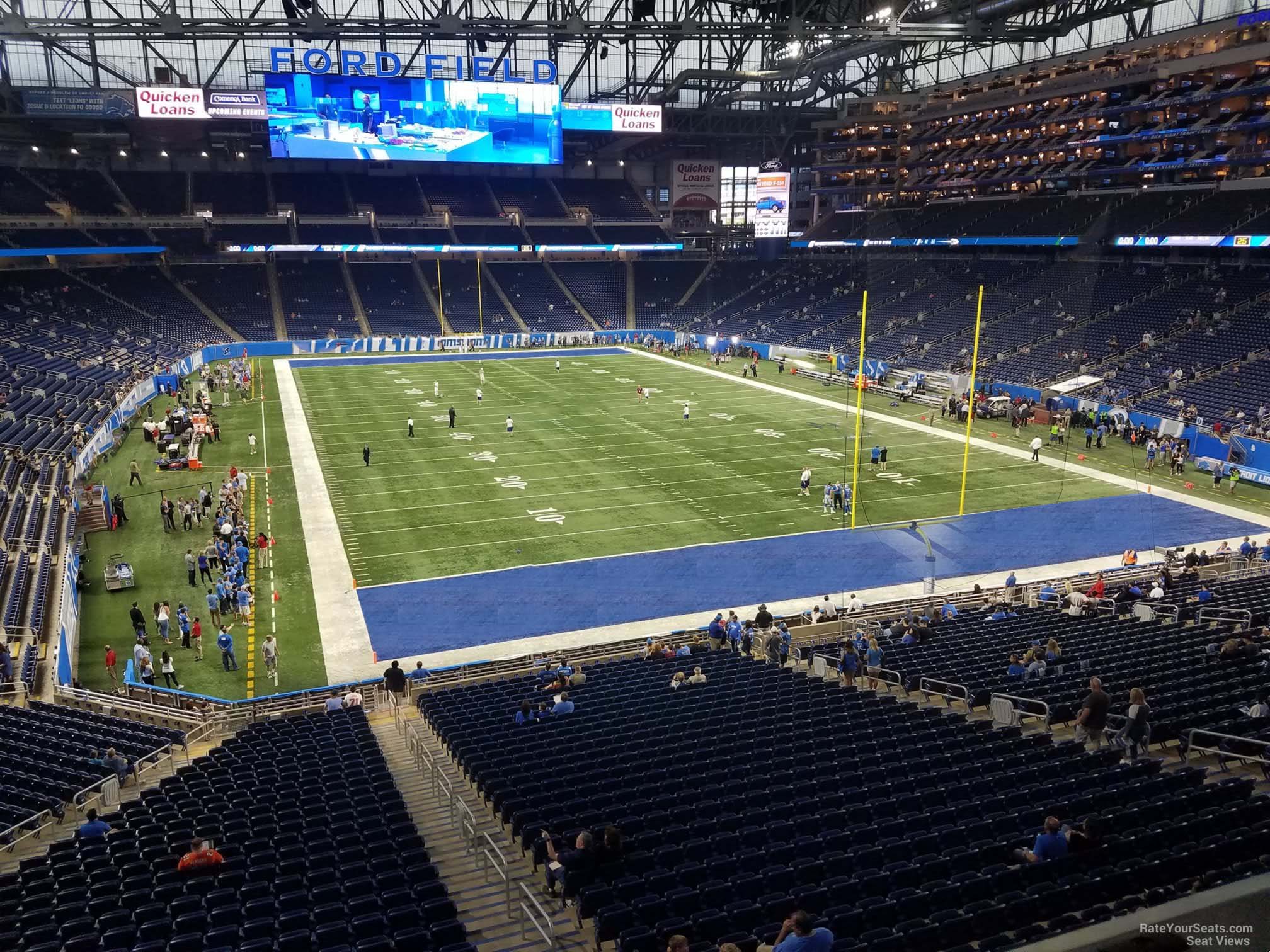 section 241, row 1 seat view  for football - ford field