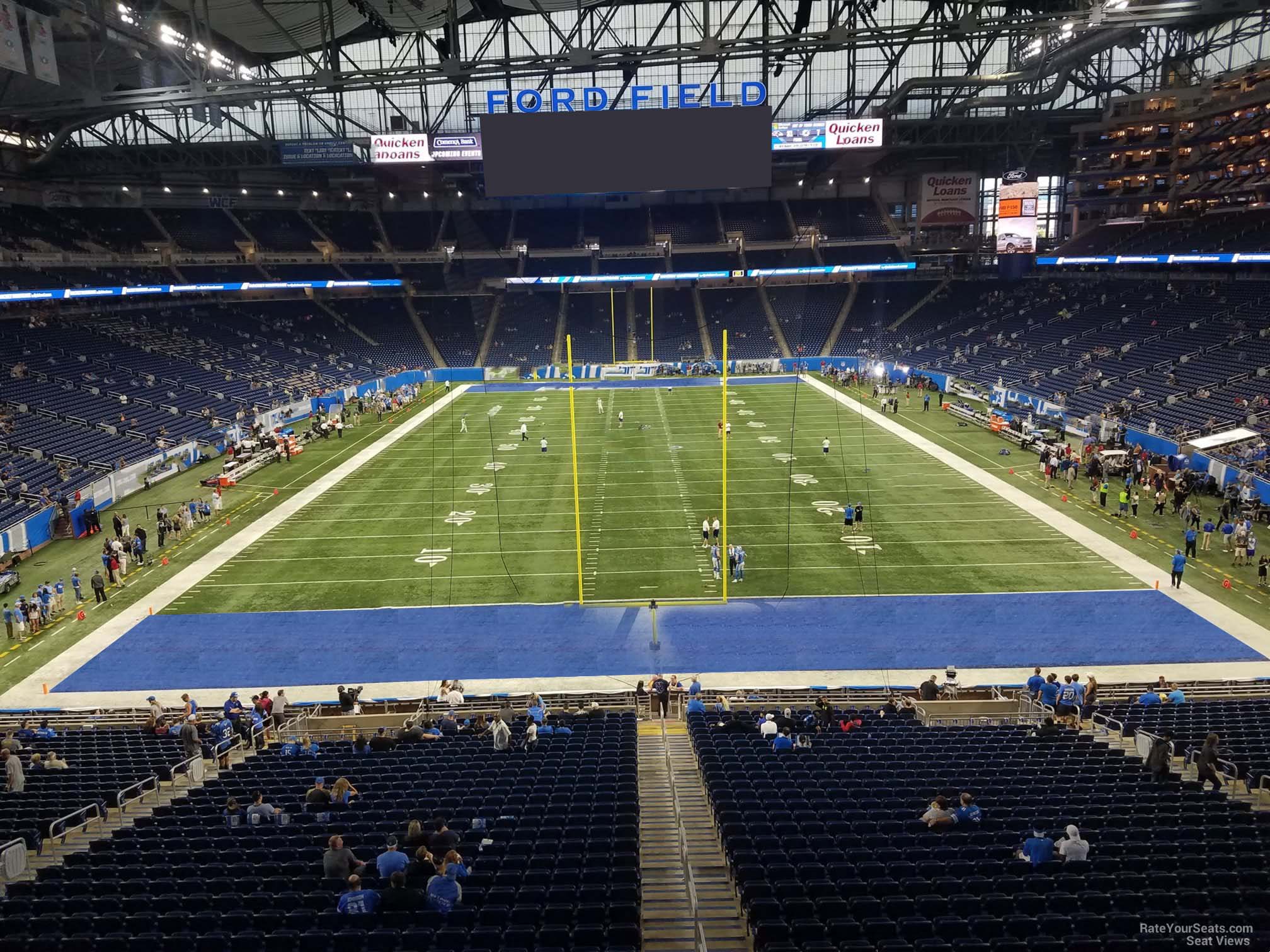 section 243, row 1 seat view  for football - ford field
