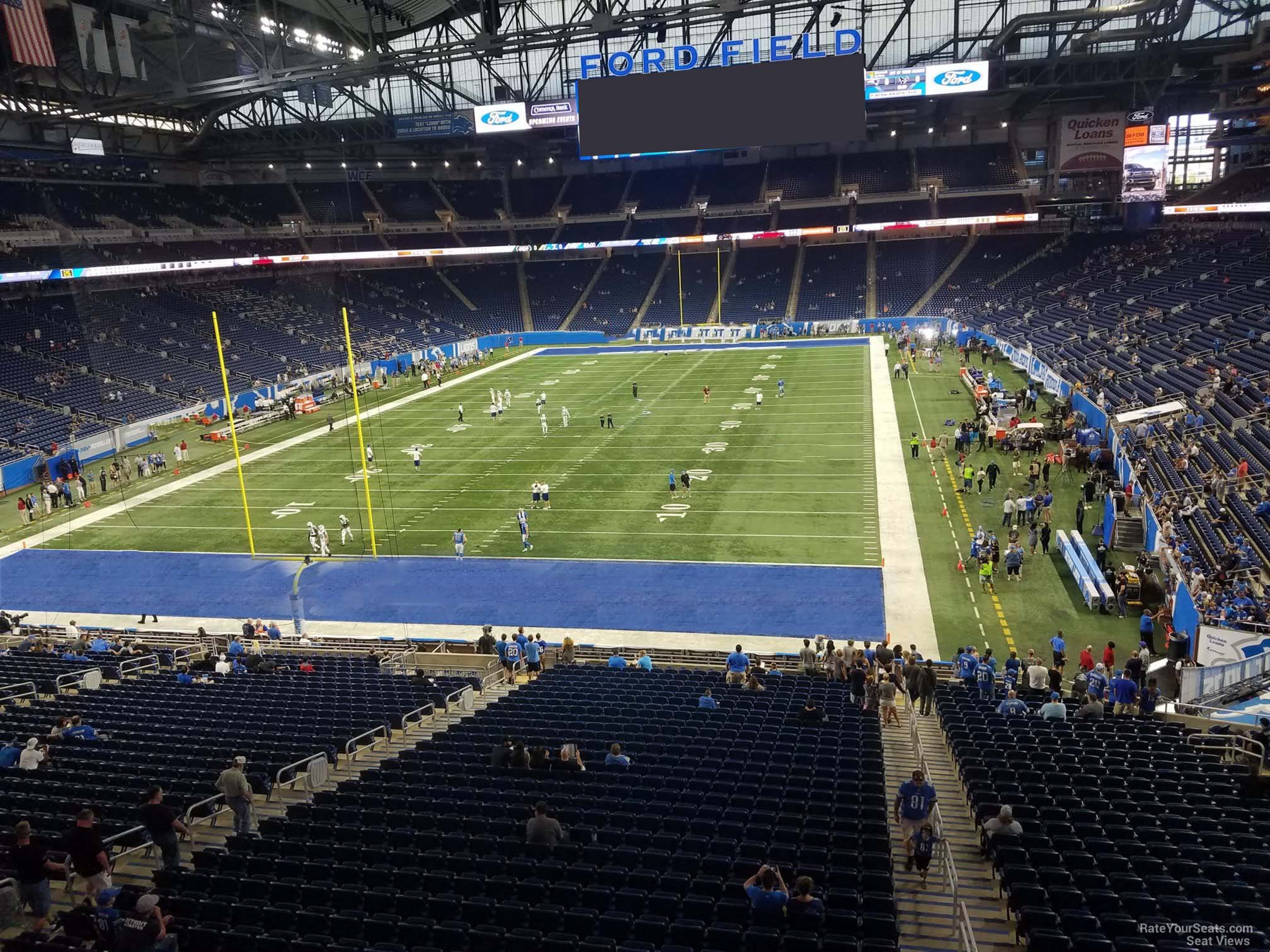 section 245, row 1 seat view  for football - ford field