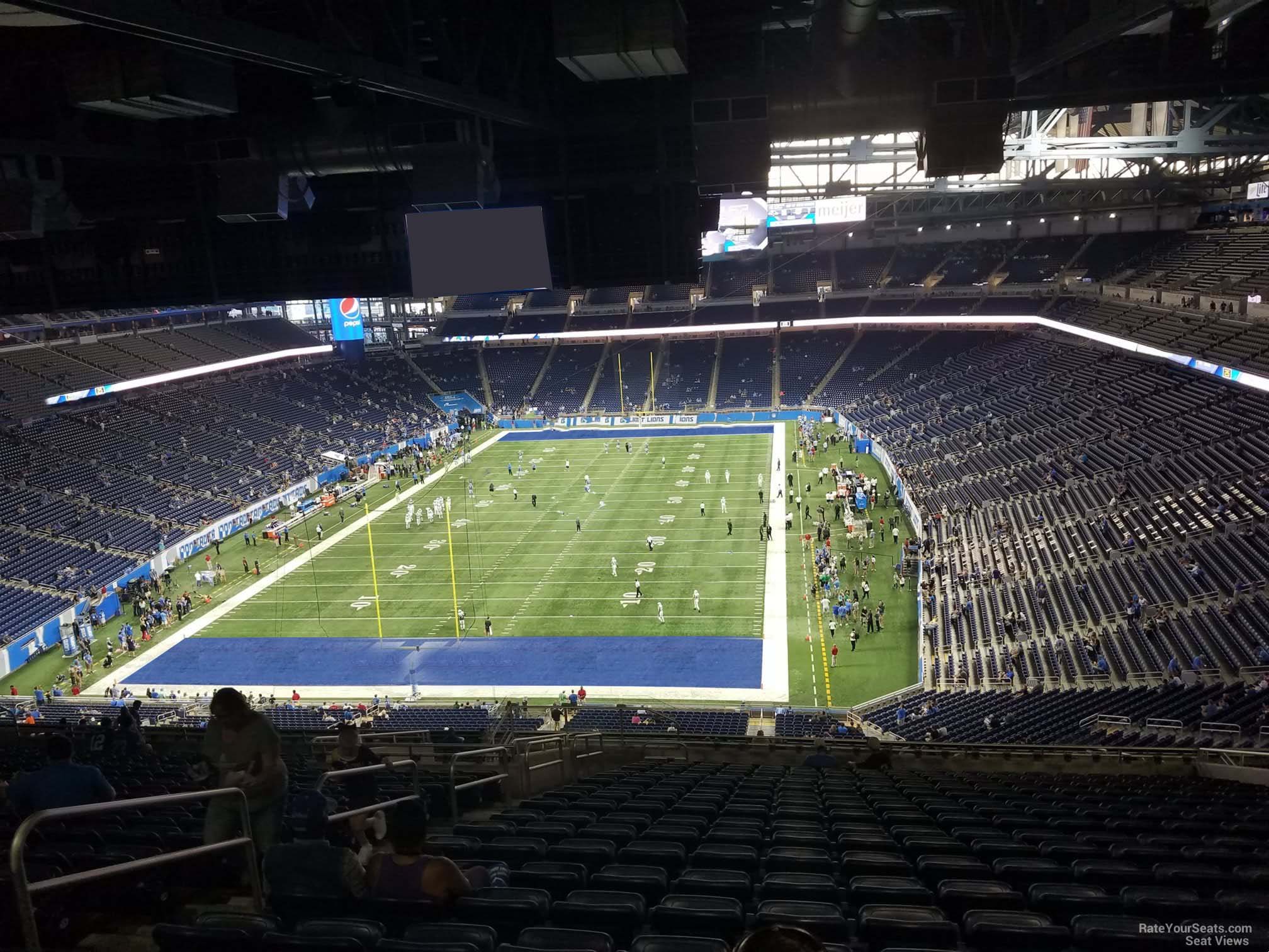 section 320, row 19 seat view  for football - ford field