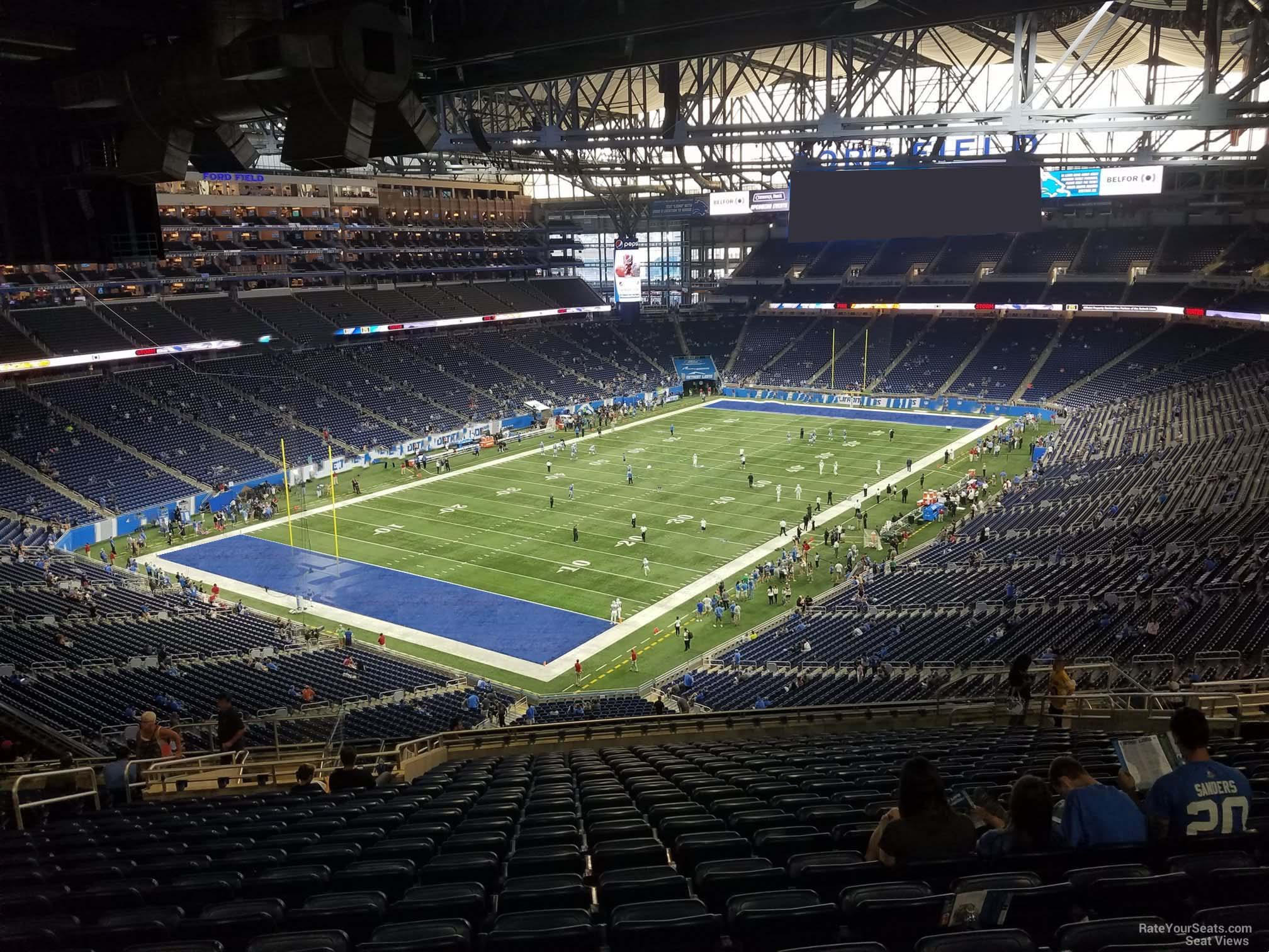 section 323, row 19 seat view  for football - ford field