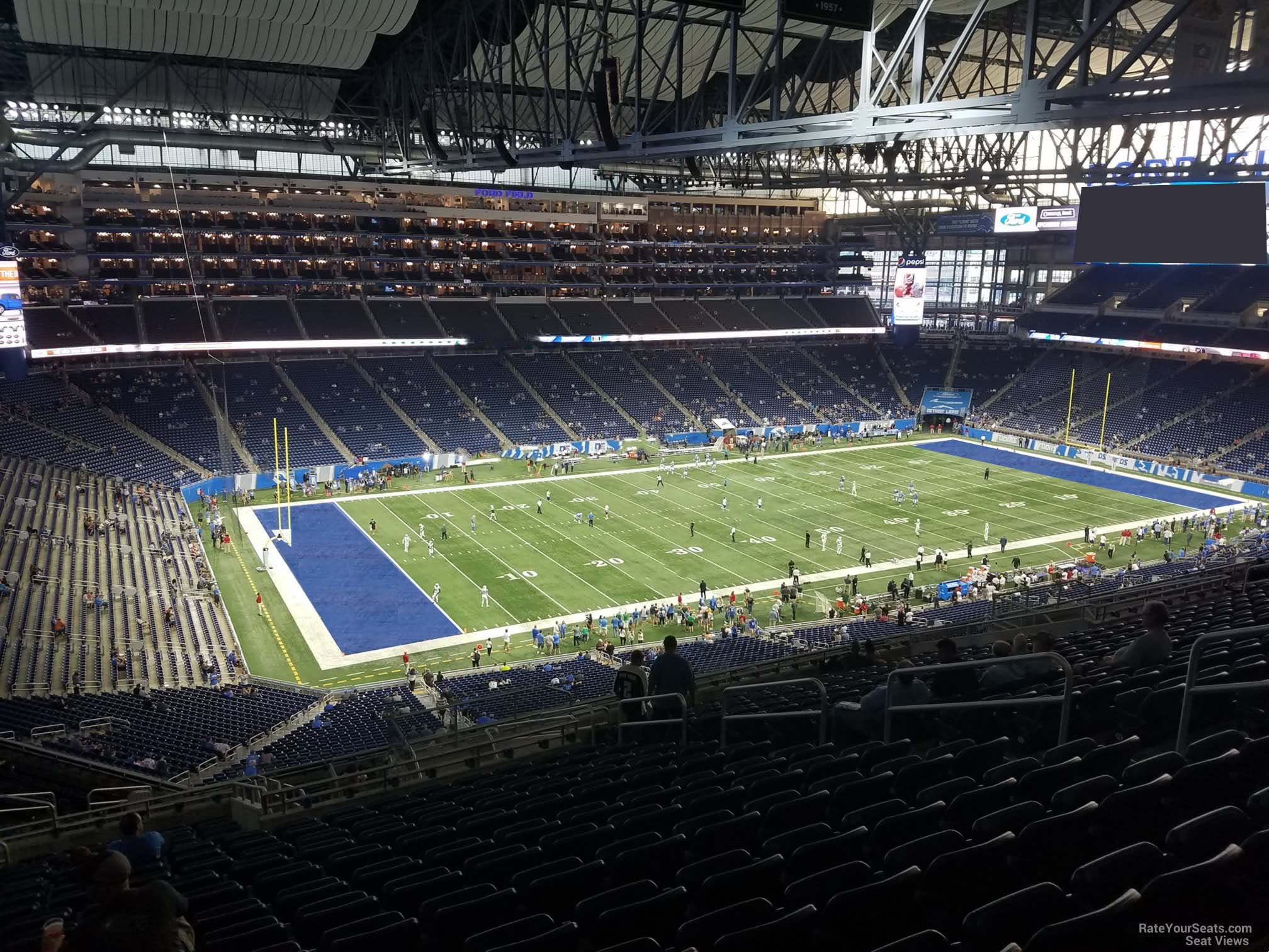 section 326, row 19 seat view  for football - ford field