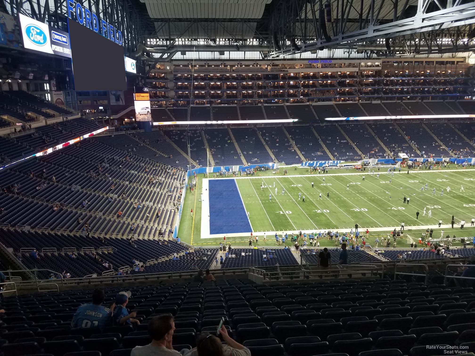 section 327, row 19 seat view  for football - ford field