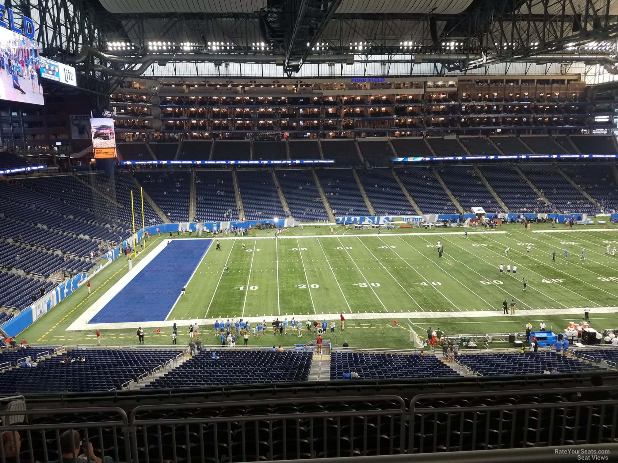 section 329, row 2 seat view  for football - ford field