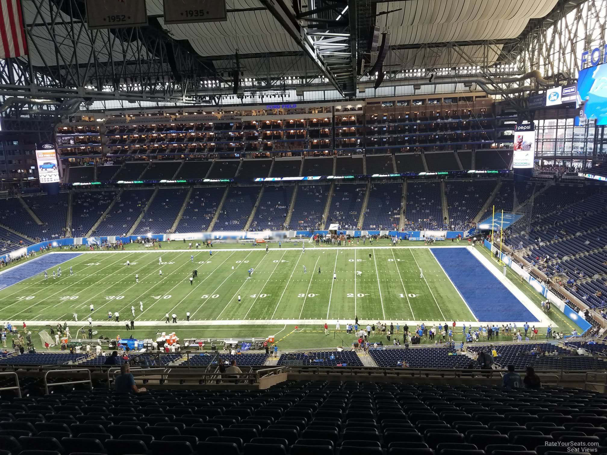 section 333, row 19 seat view  for football - ford field