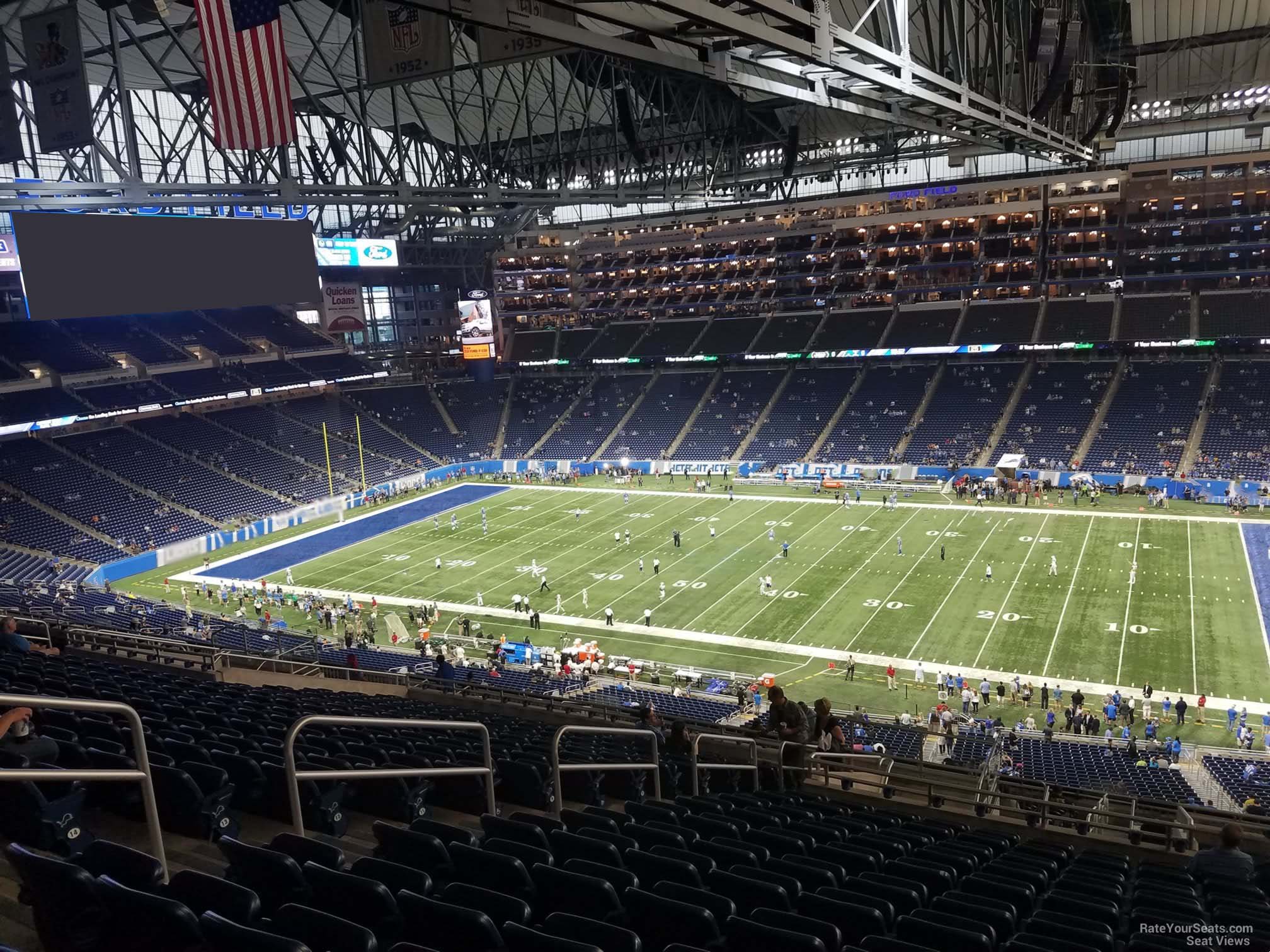 section 334, row 19 seat view  for football - ford field
