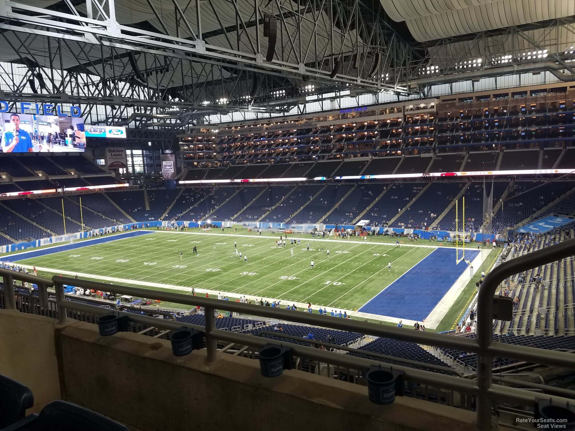 section 336, row 2 seat view  for football - ford field