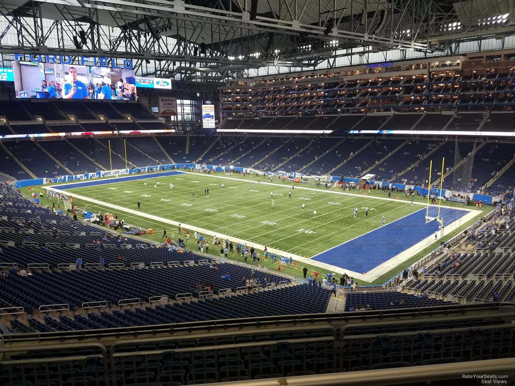 section 338, row 2 seat view  for football - ford field