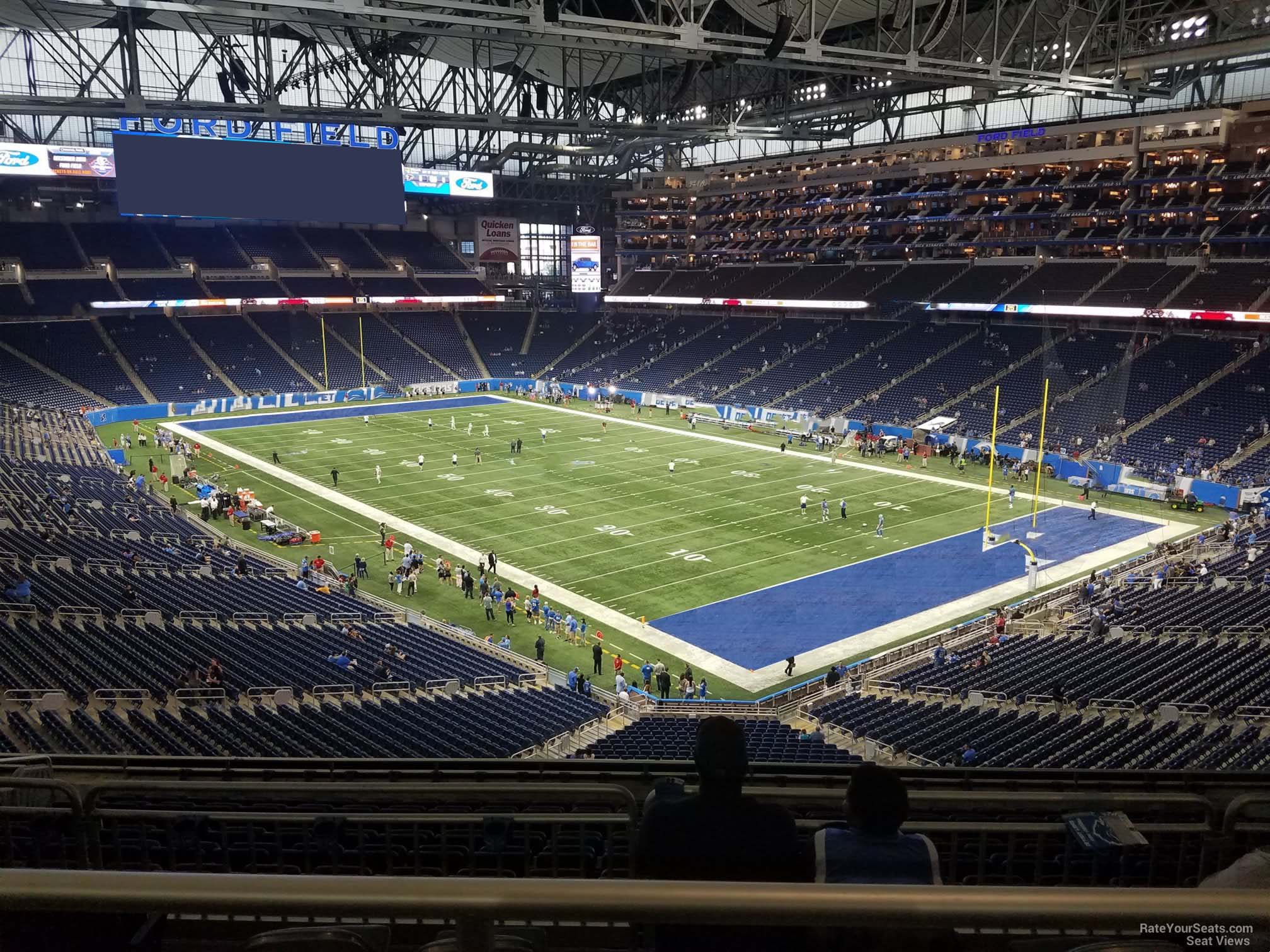 section 339, row 2 seat view  for football - ford field