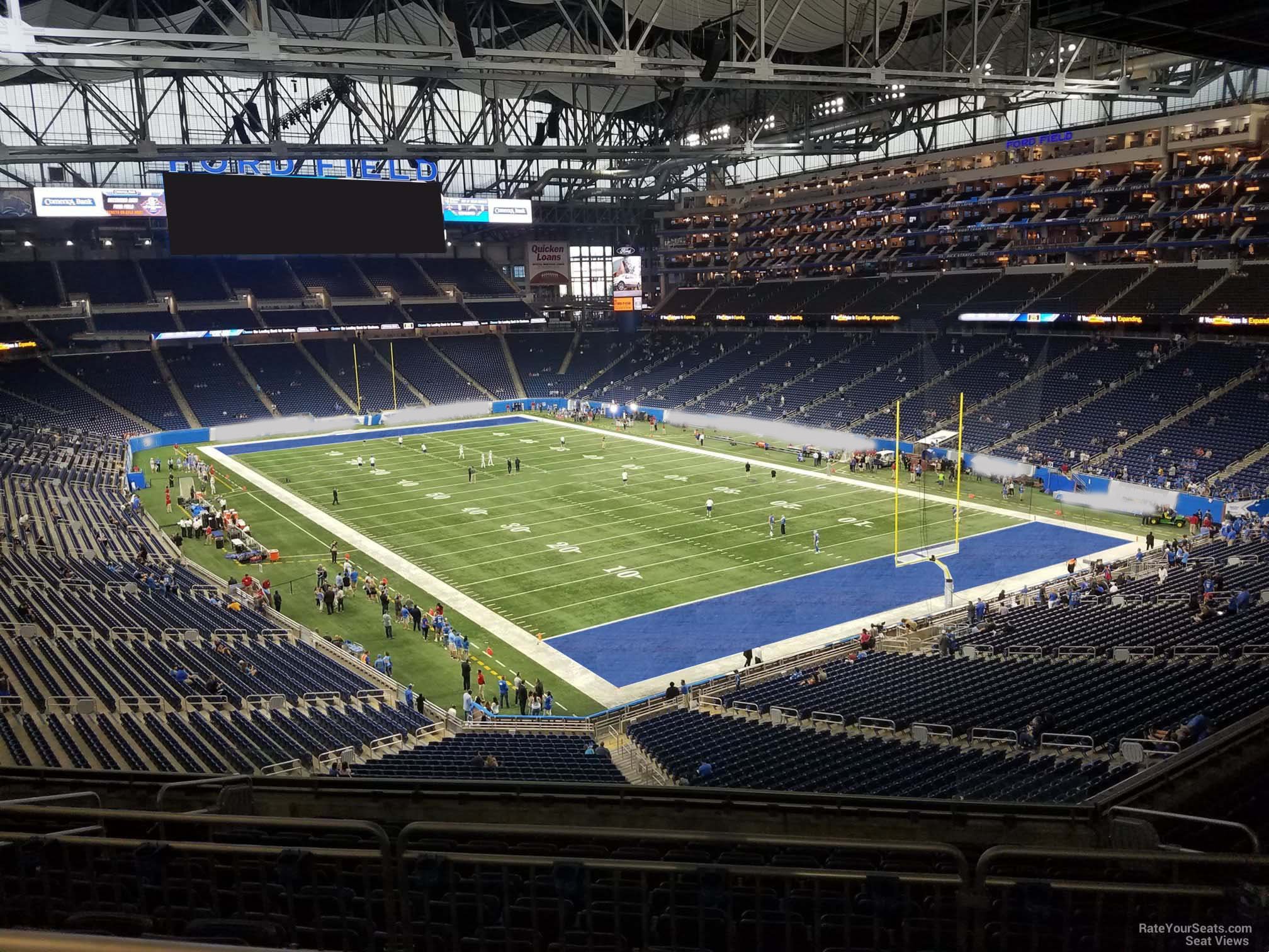 section 340, row 2 seat view  for football - ford field