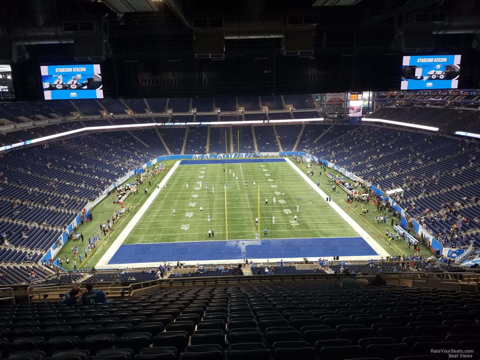 section 344, row 19 seat view  for football - ford field