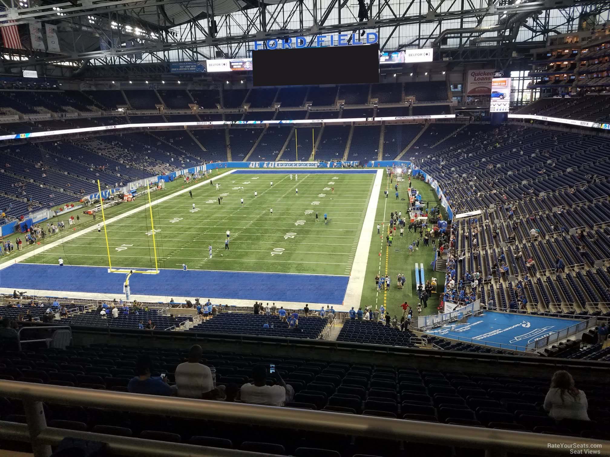 section 346, row 2 seat view  for football - ford field