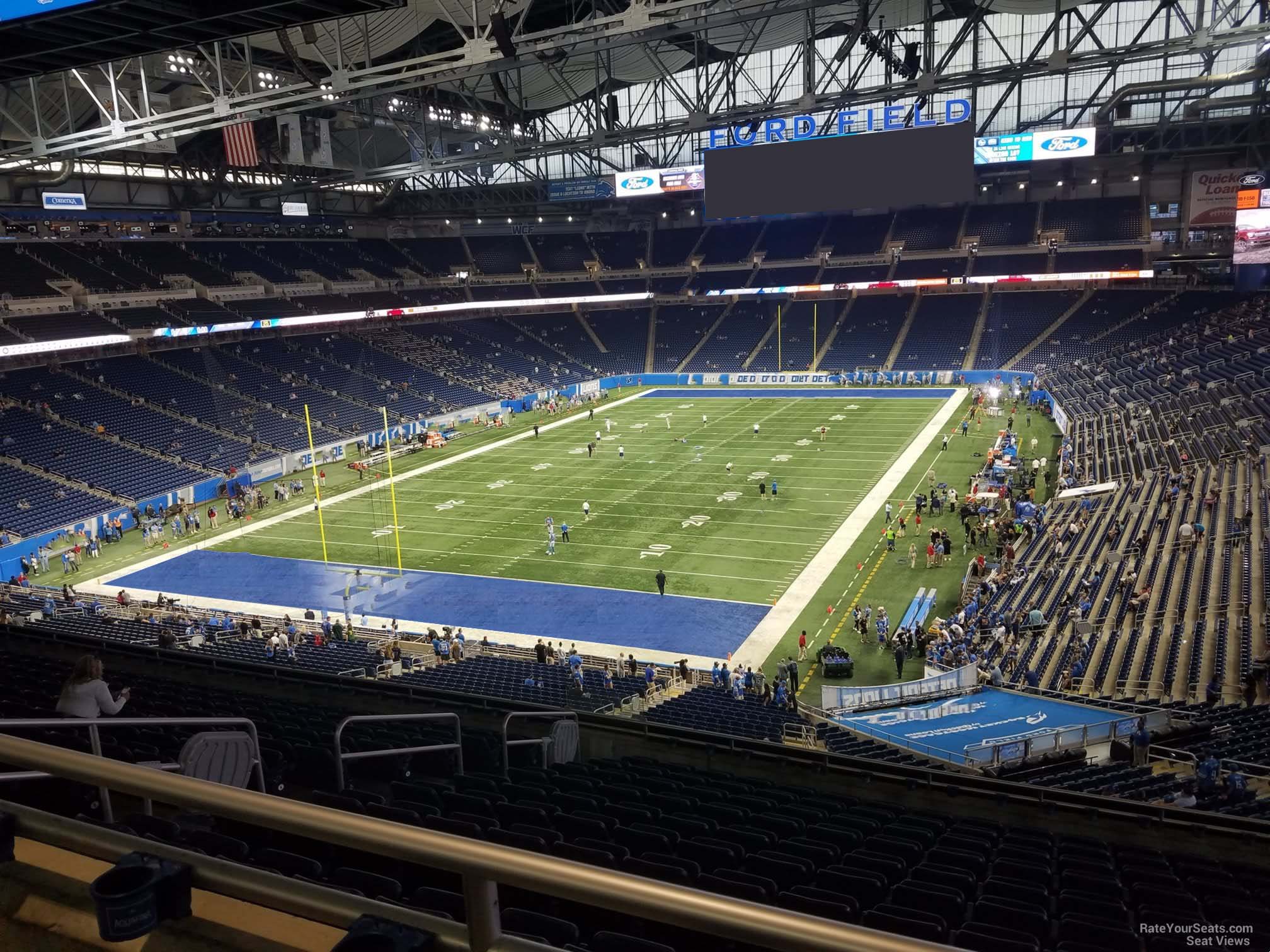 section 347, row 2 seat view  for football - ford field