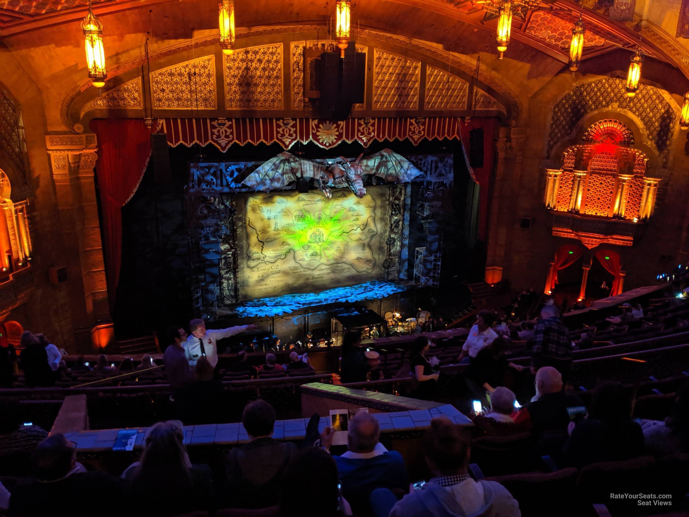 1st dress circle left b, row h seat view  - fox theatre atlanta