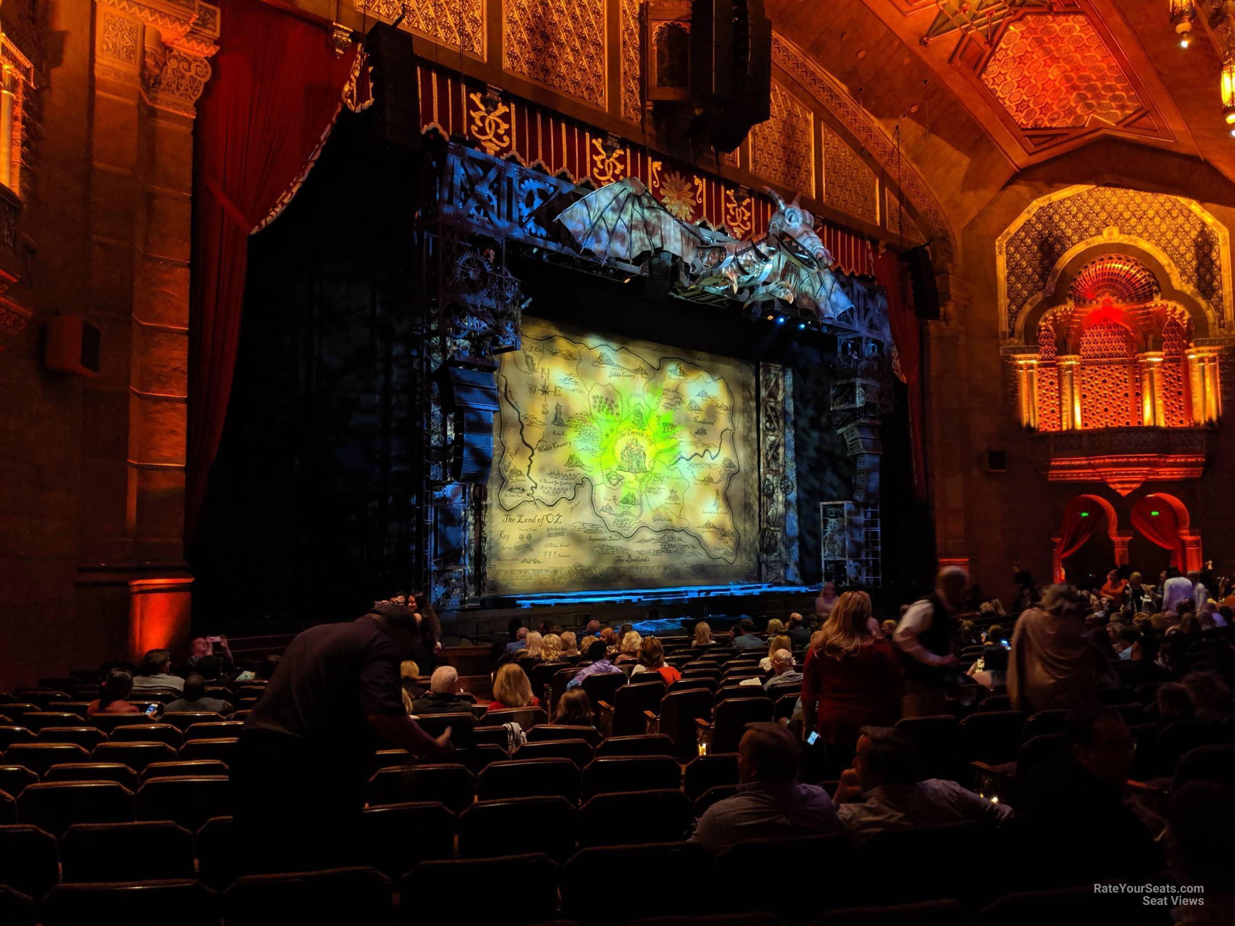 orchestra left, row t seat view  - fox theatre atlanta