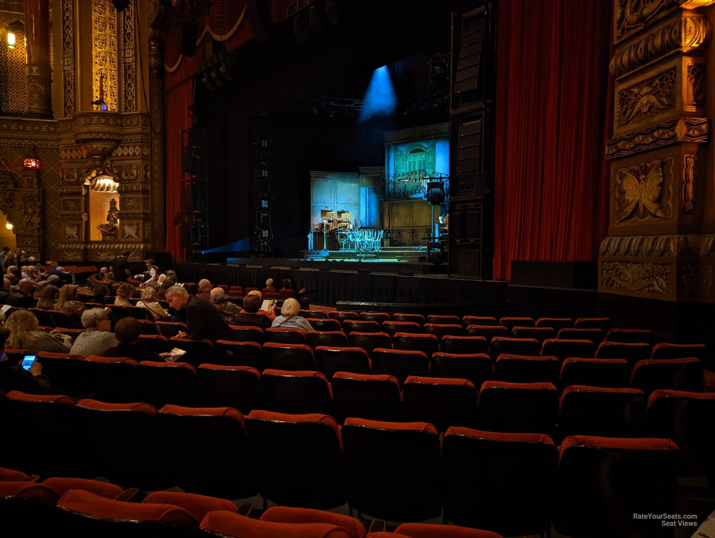 orchestra 6, row j seat view  - fox theatre st. louis