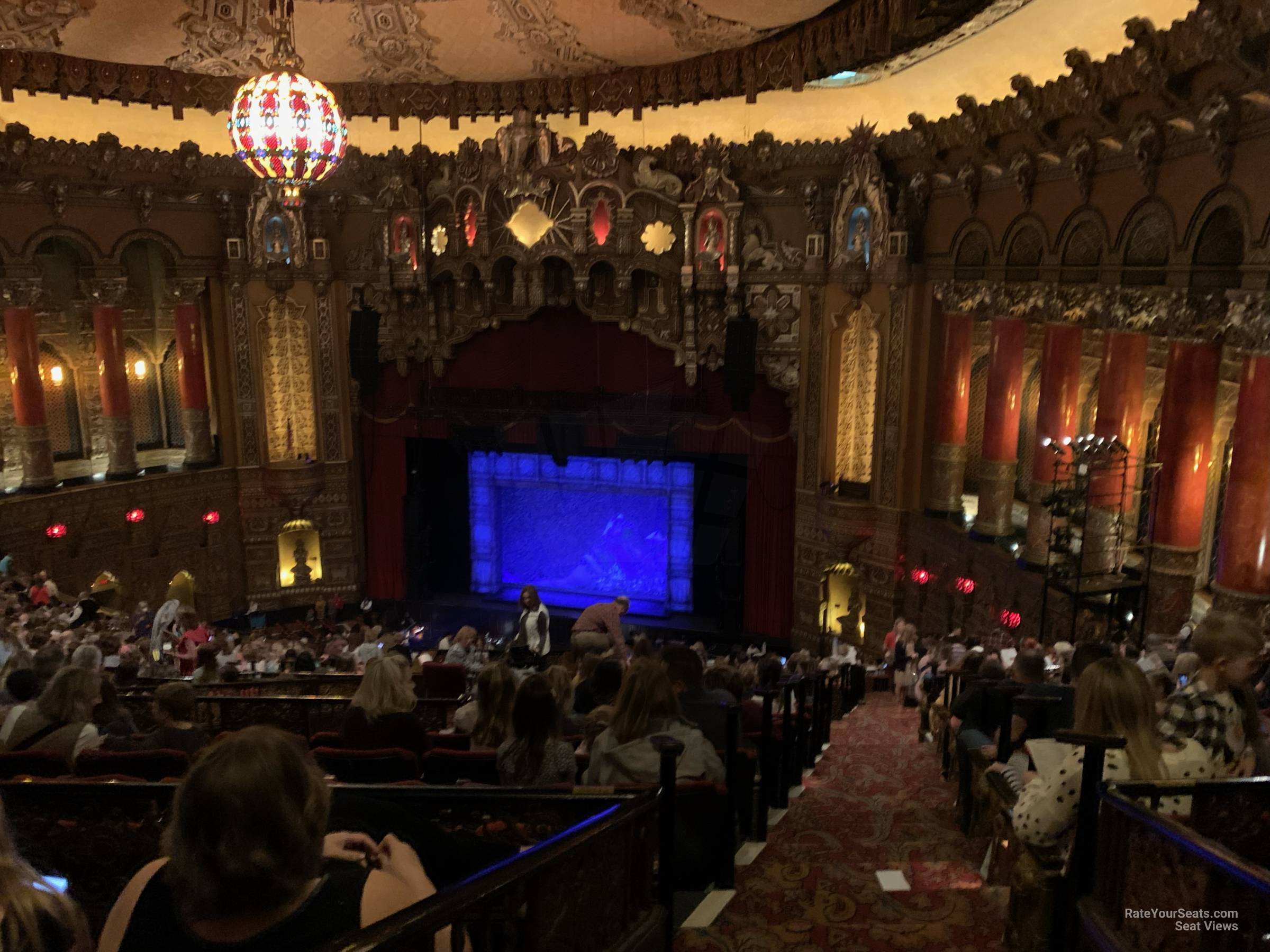 balcony 5, row t seat view - fox theatre st. louis