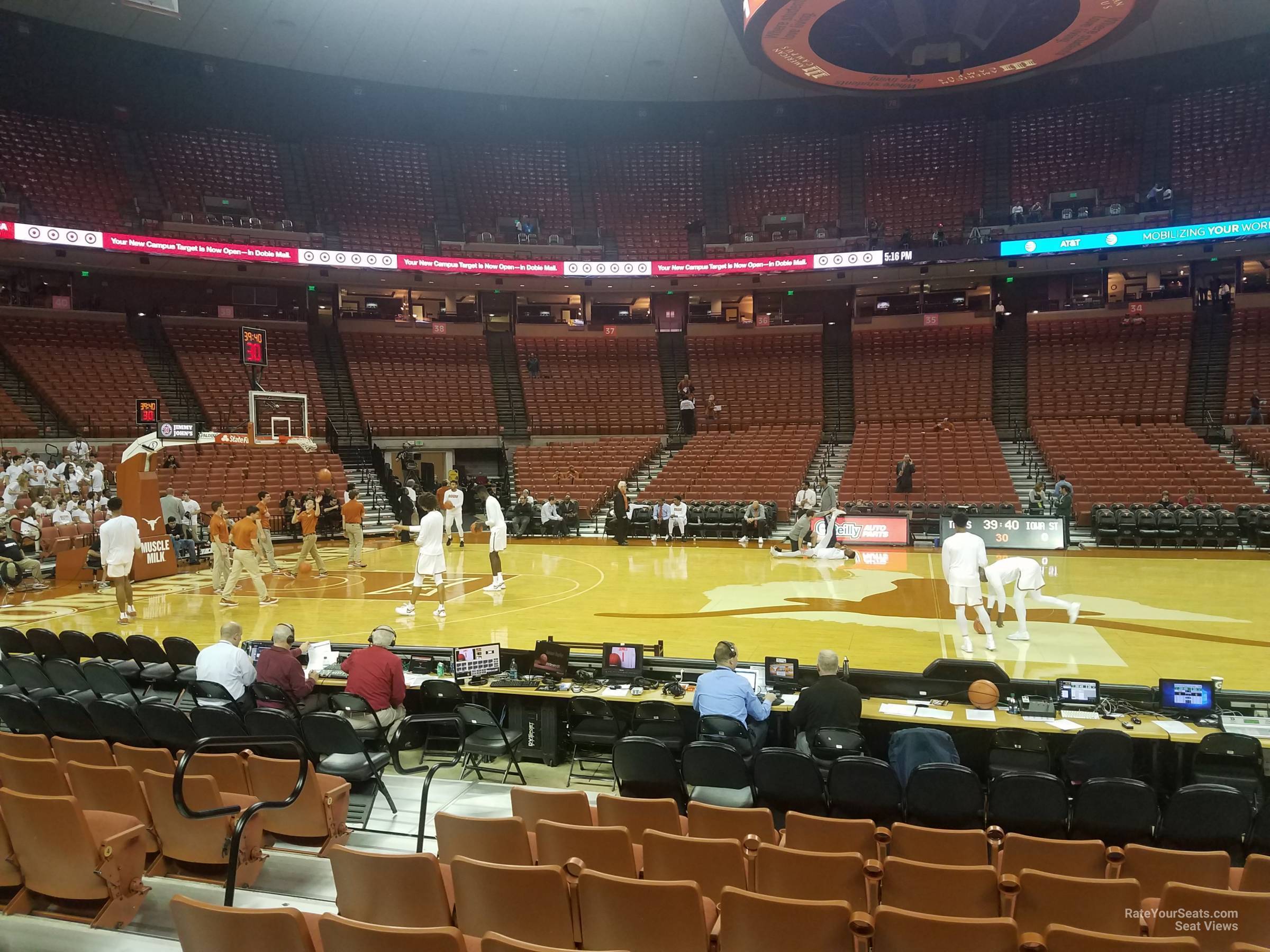 section 20, row 6 seat view  for basketball - frank erwin center