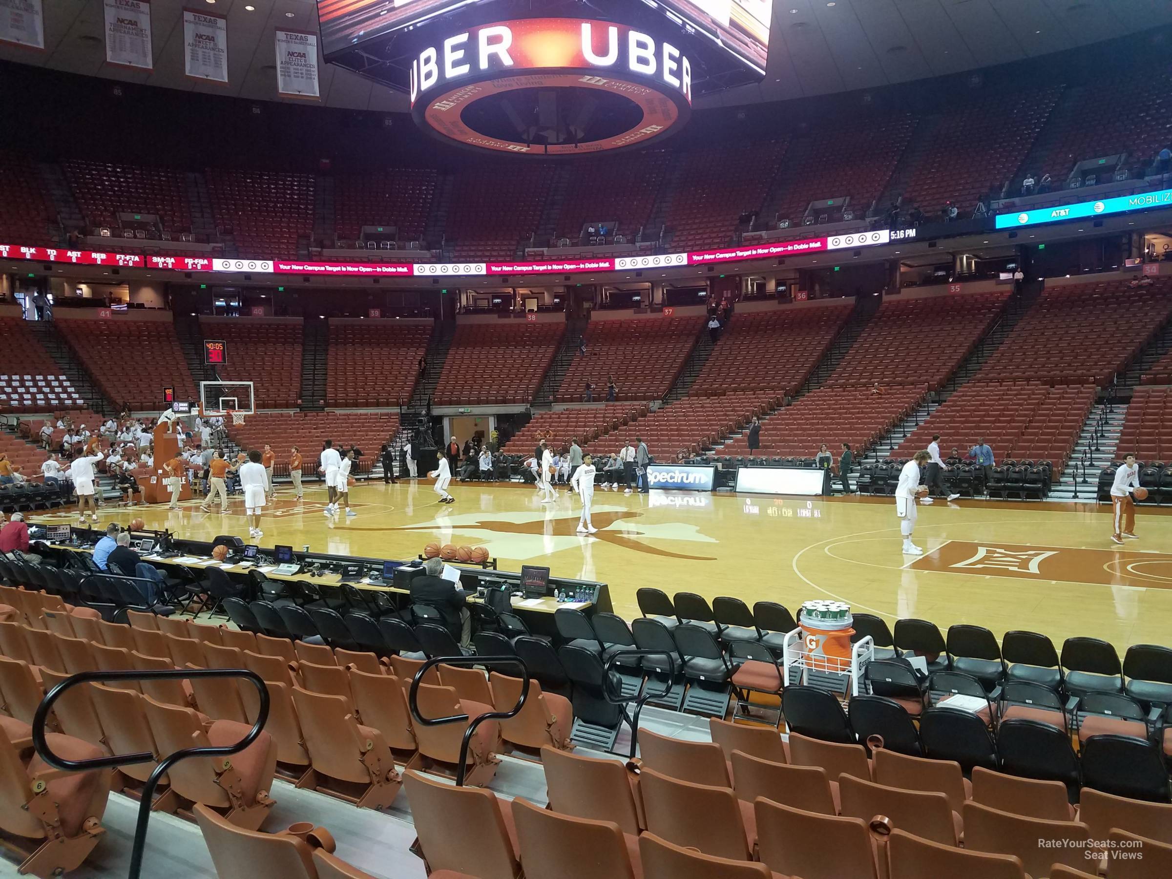 section 22, row 6 seat view  for basketball - frank erwin center