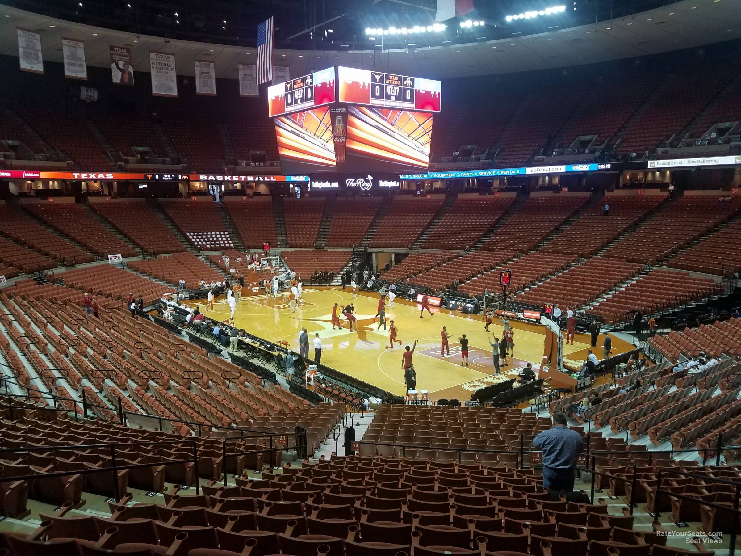 section 24, row 31 seat view  for basketball - frank erwin center