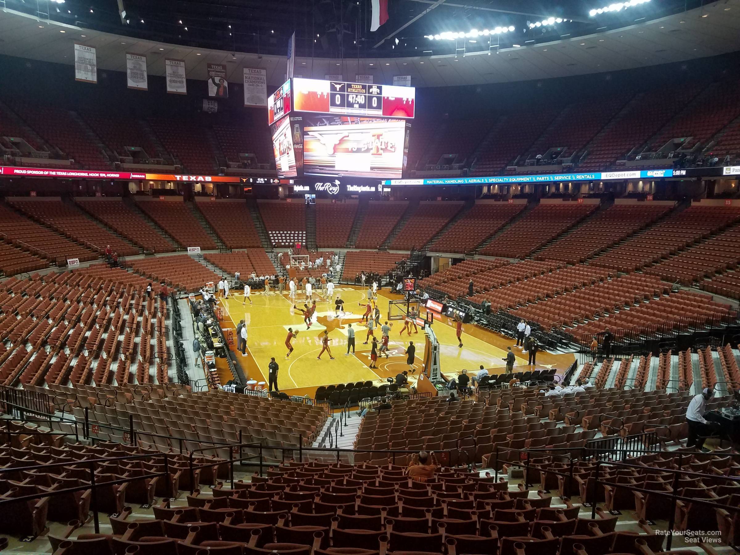 section 26, row 31 seat view  for basketball - frank erwin center