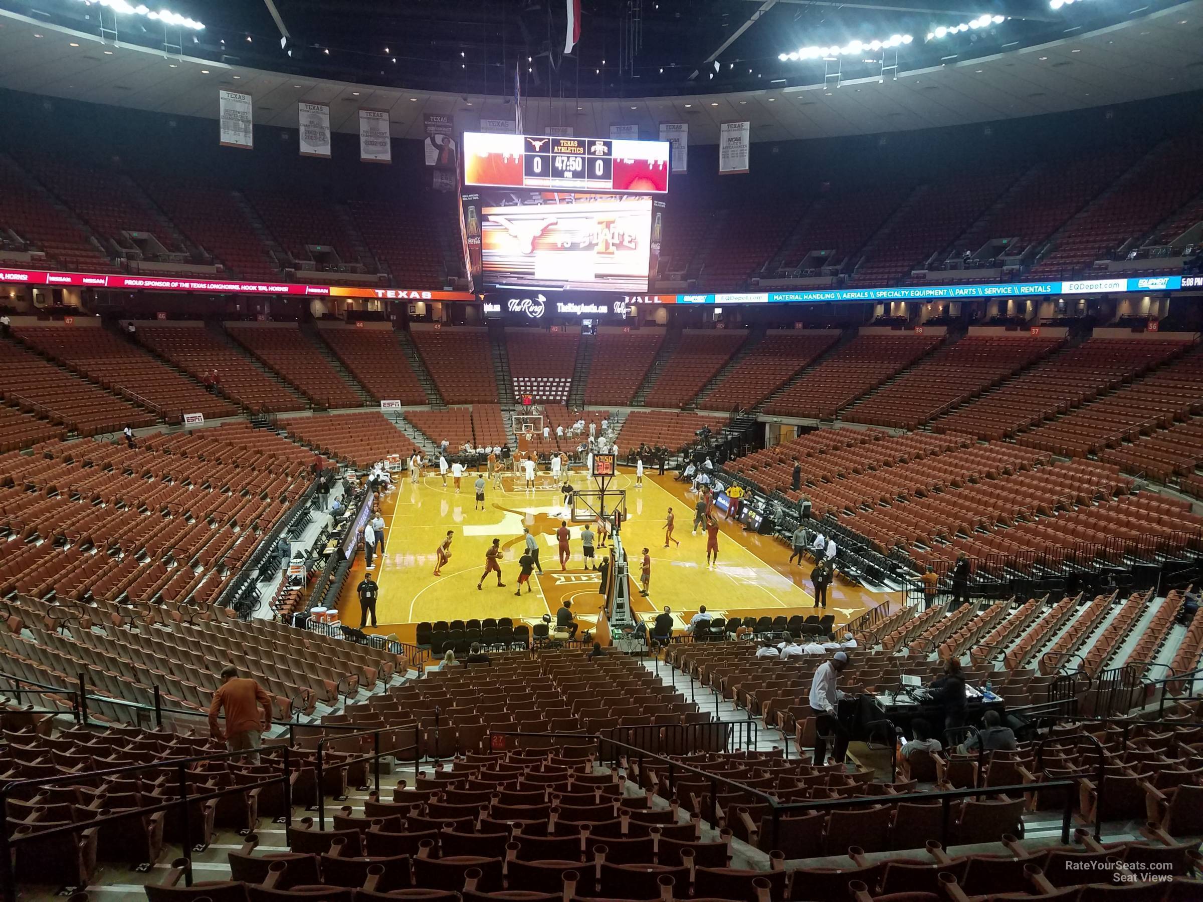 section 27, row 31 seat view  for basketball - frank erwin center