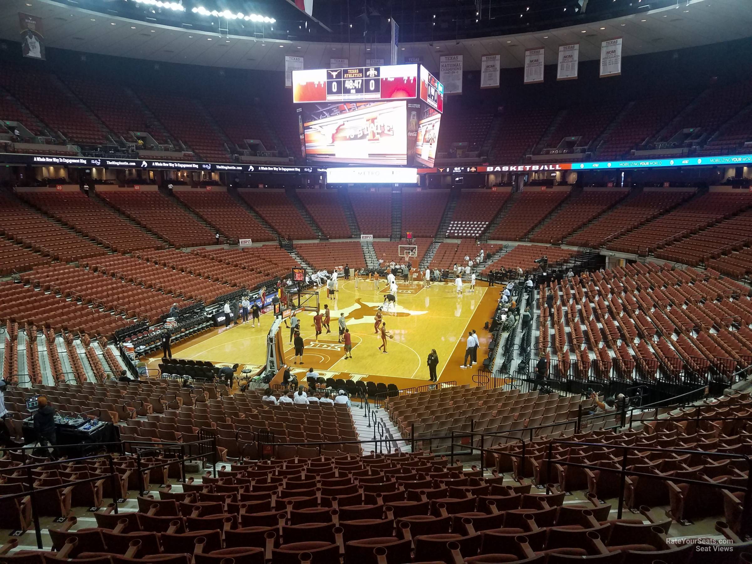 section 29, row 31 seat view  for basketball - frank erwin center