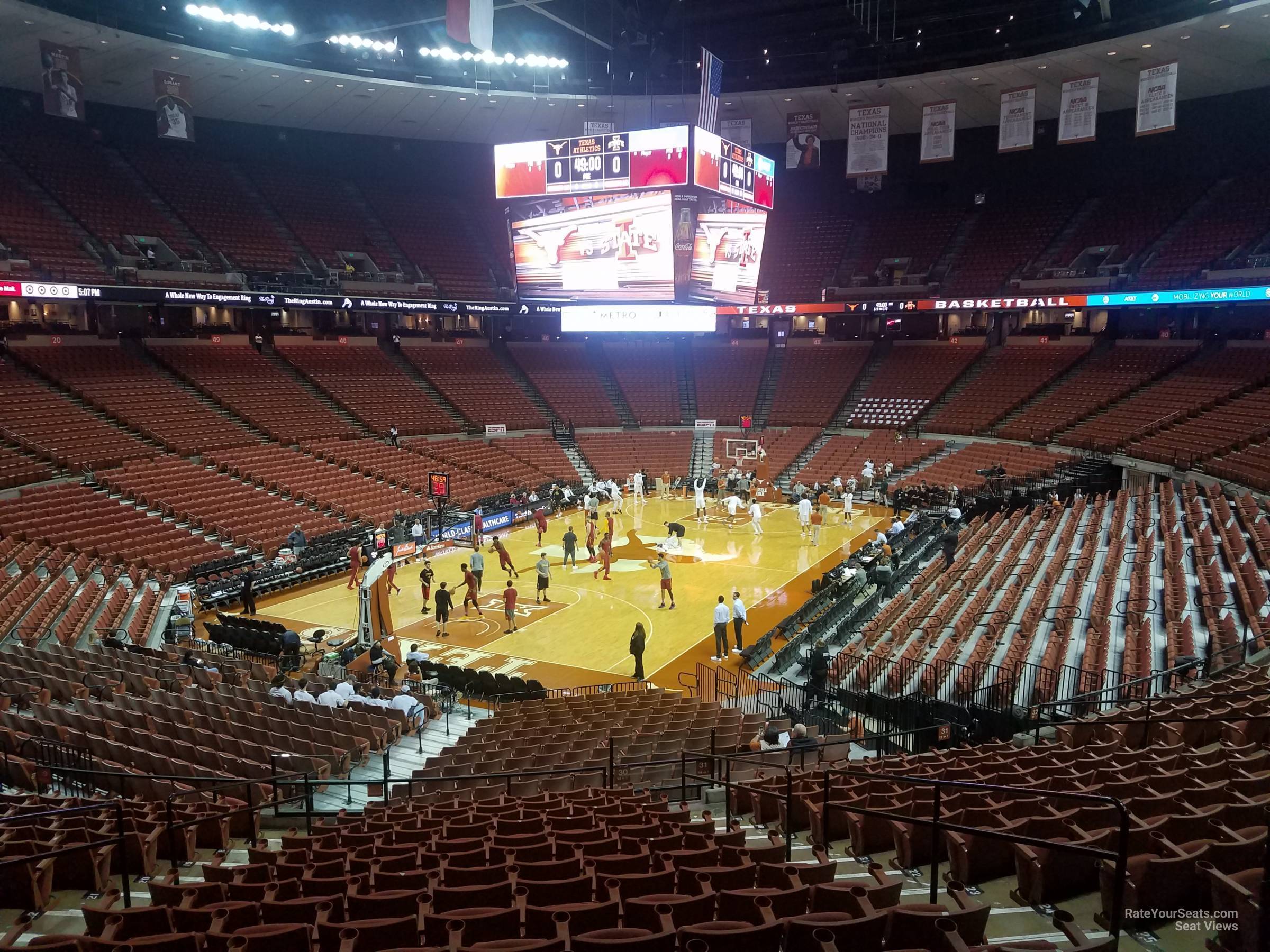section 30, row 31 seat view  for basketball - frank erwin center