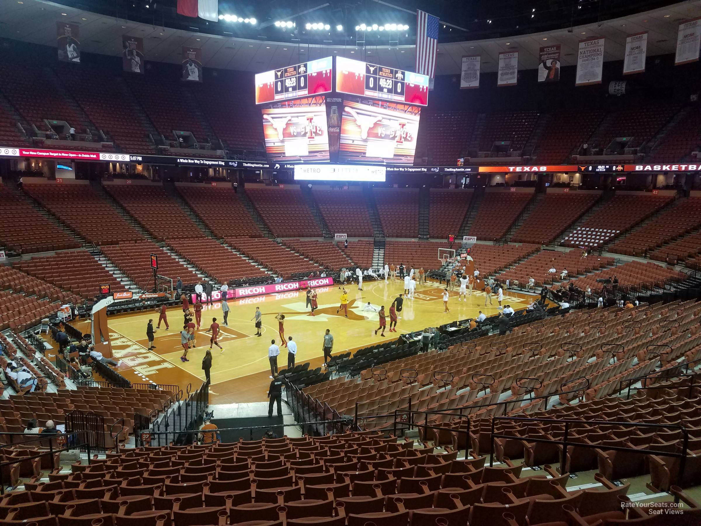 section 32, row 31 seat view  for basketball - frank erwin center