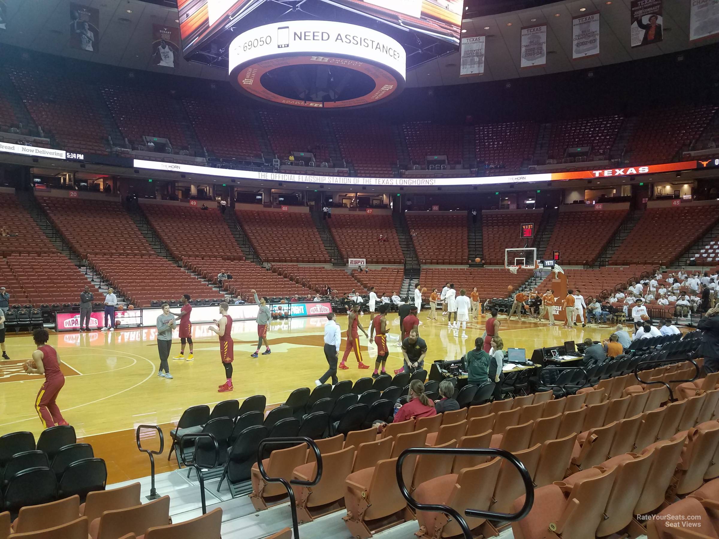 section 33, row 9 seat view  for basketball - frank erwin center