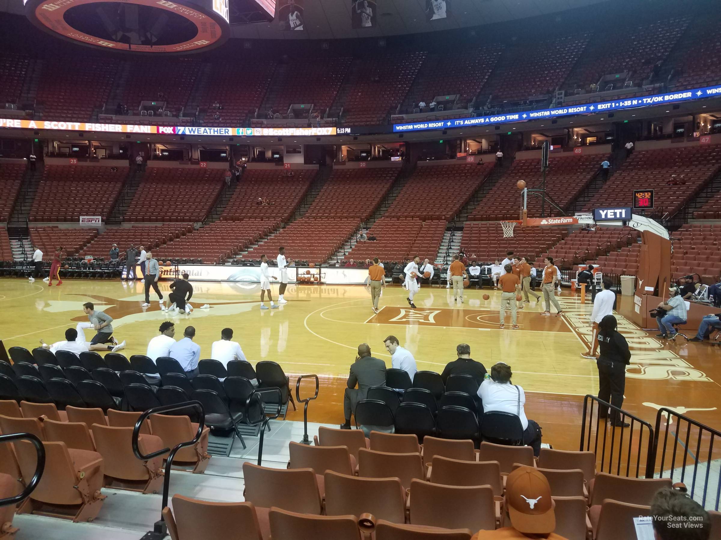 section 37, row 9 seat view  for basketball - frank erwin center