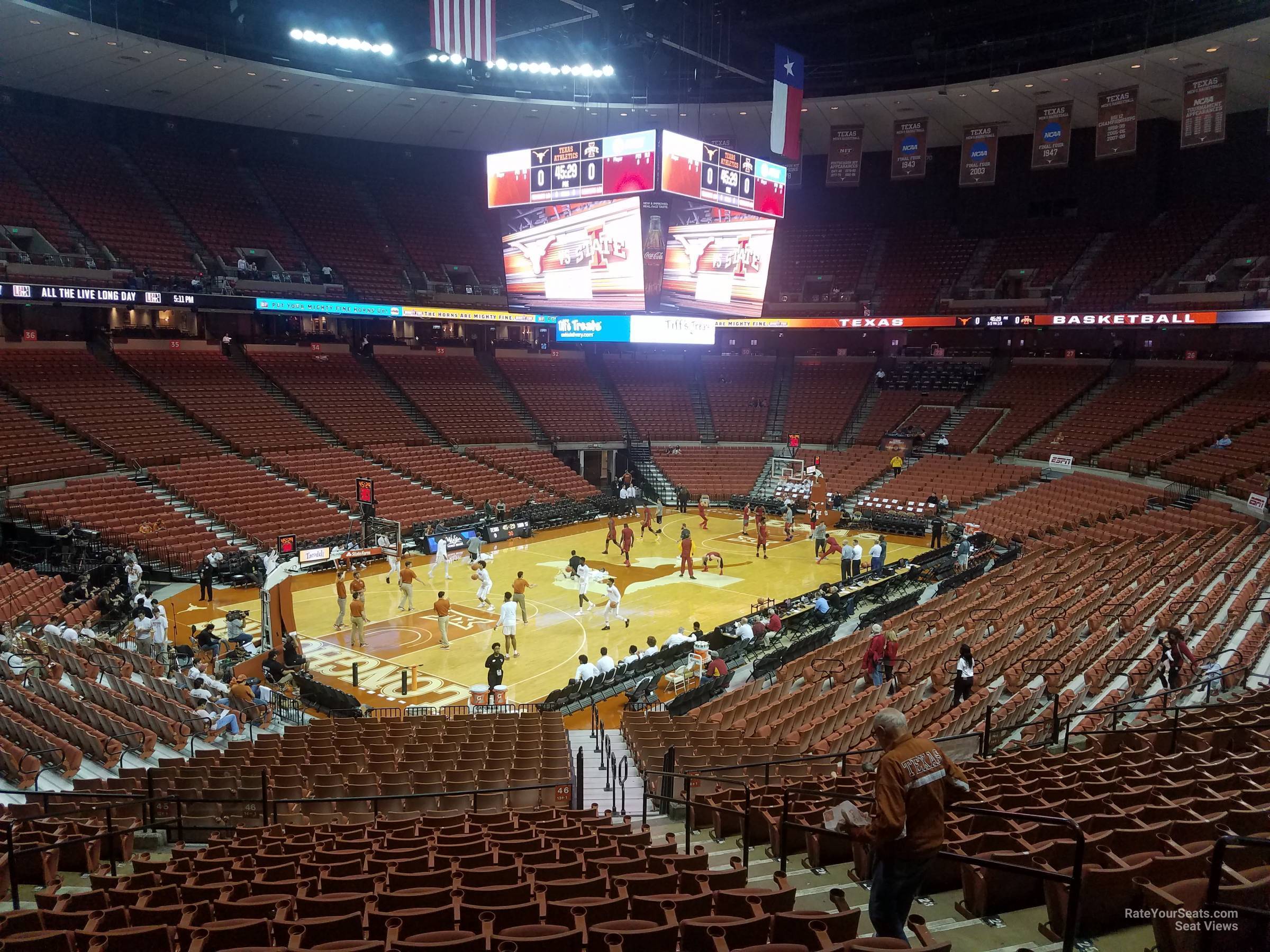 section 46, row 31 seat view  for basketball - frank erwin center