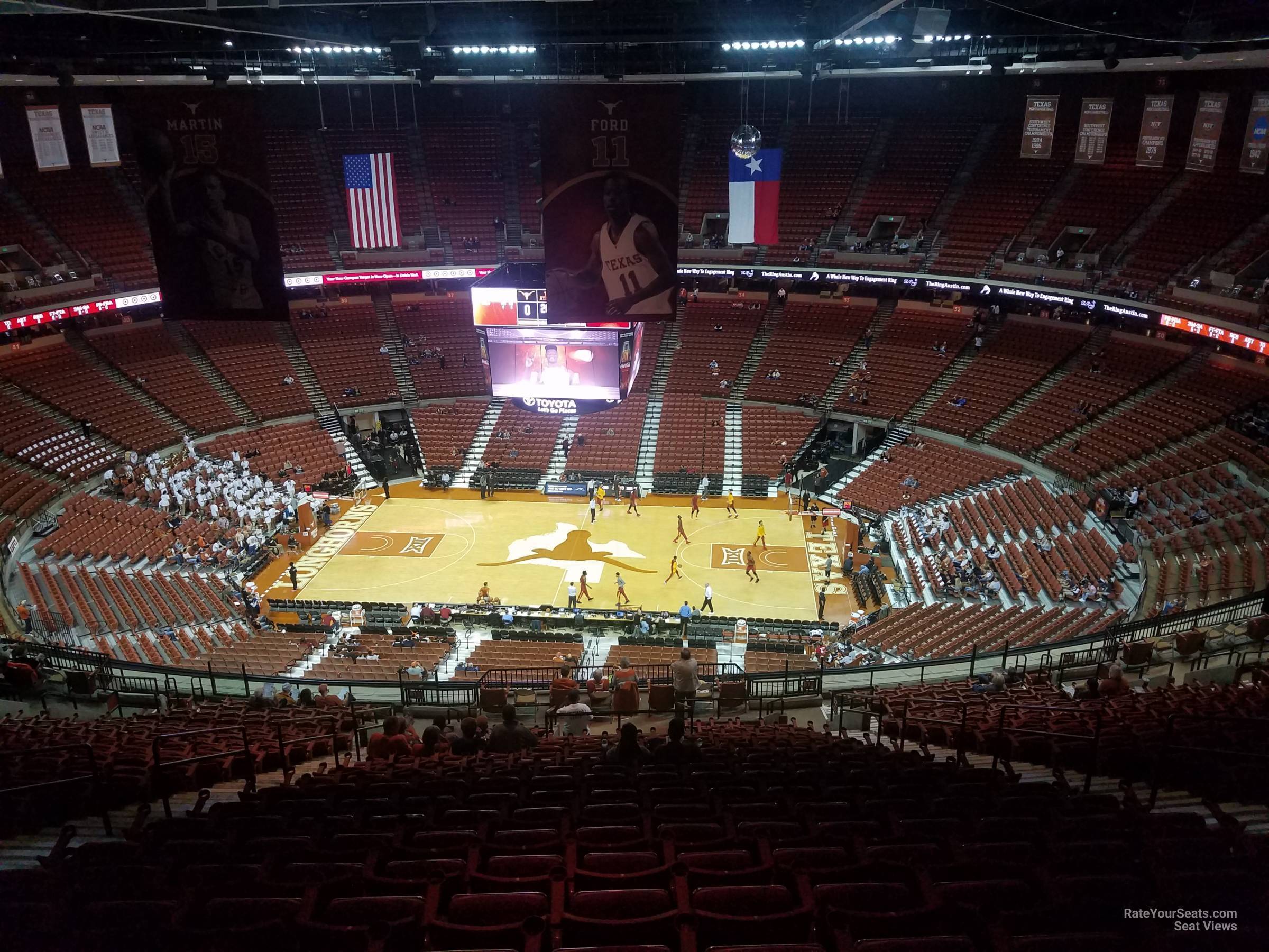 section 61, row 24 seat view  for basketball - frank erwin center