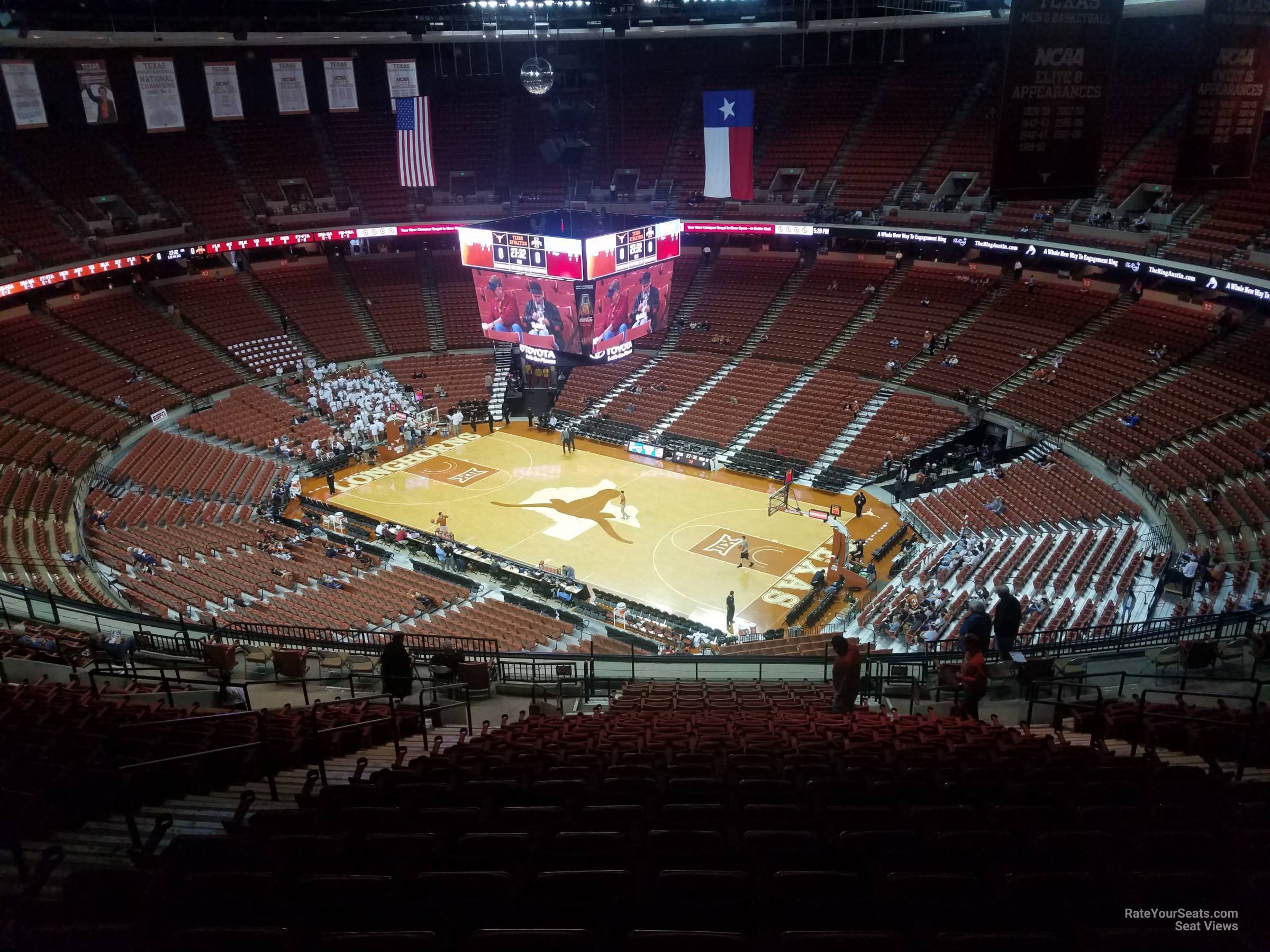 section 64, row 21 seat view  for basketball - frank erwin center
