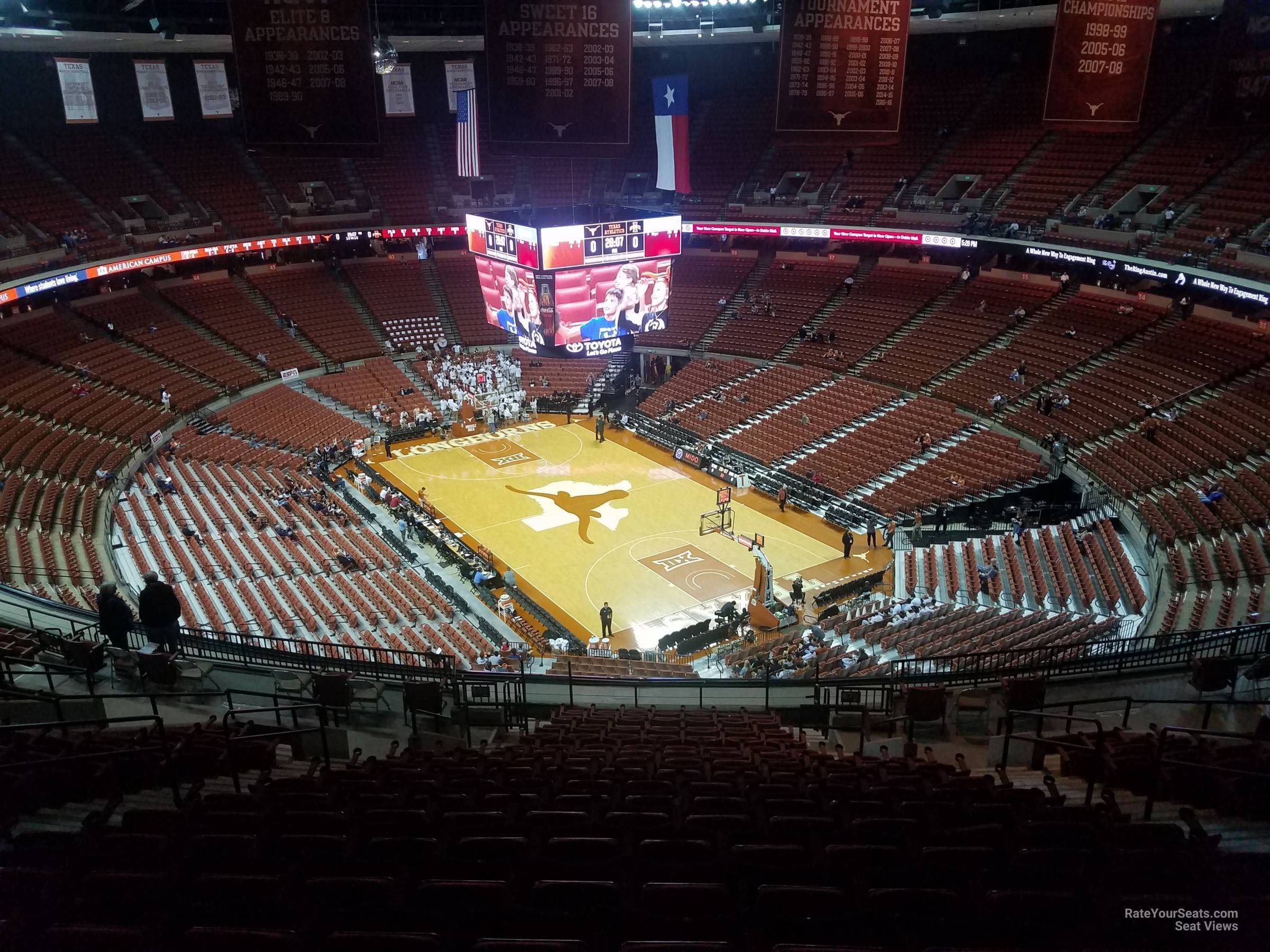section 66, row 18 seat view  for basketball - frank erwin center