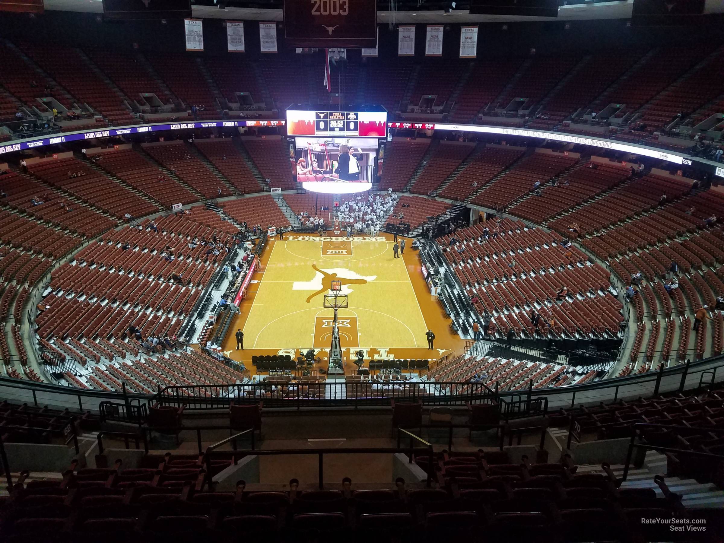 section 69, row 14 seat view  for basketball - frank erwin center