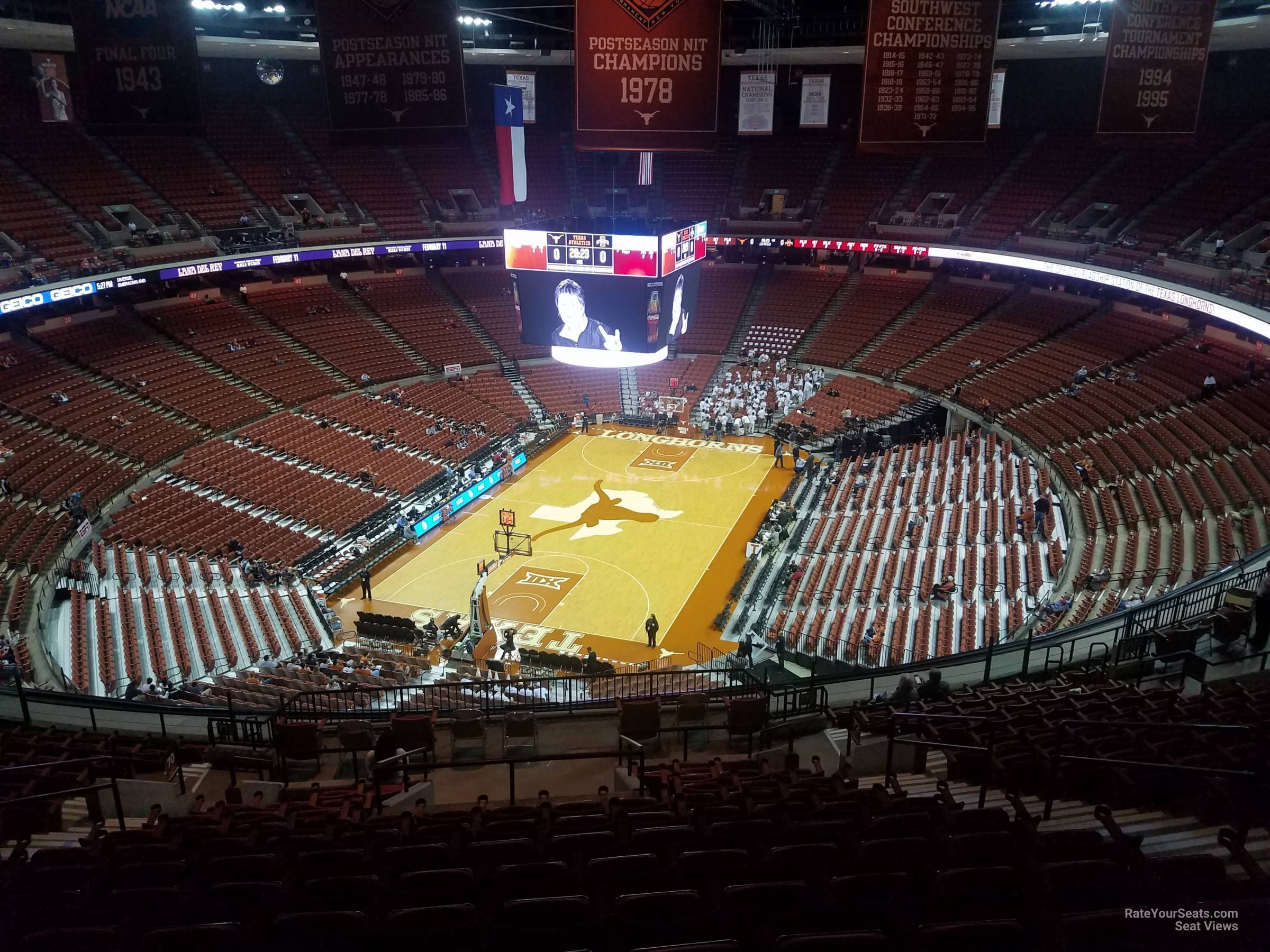 section 71, row 17 seat view  for basketball - frank erwin center