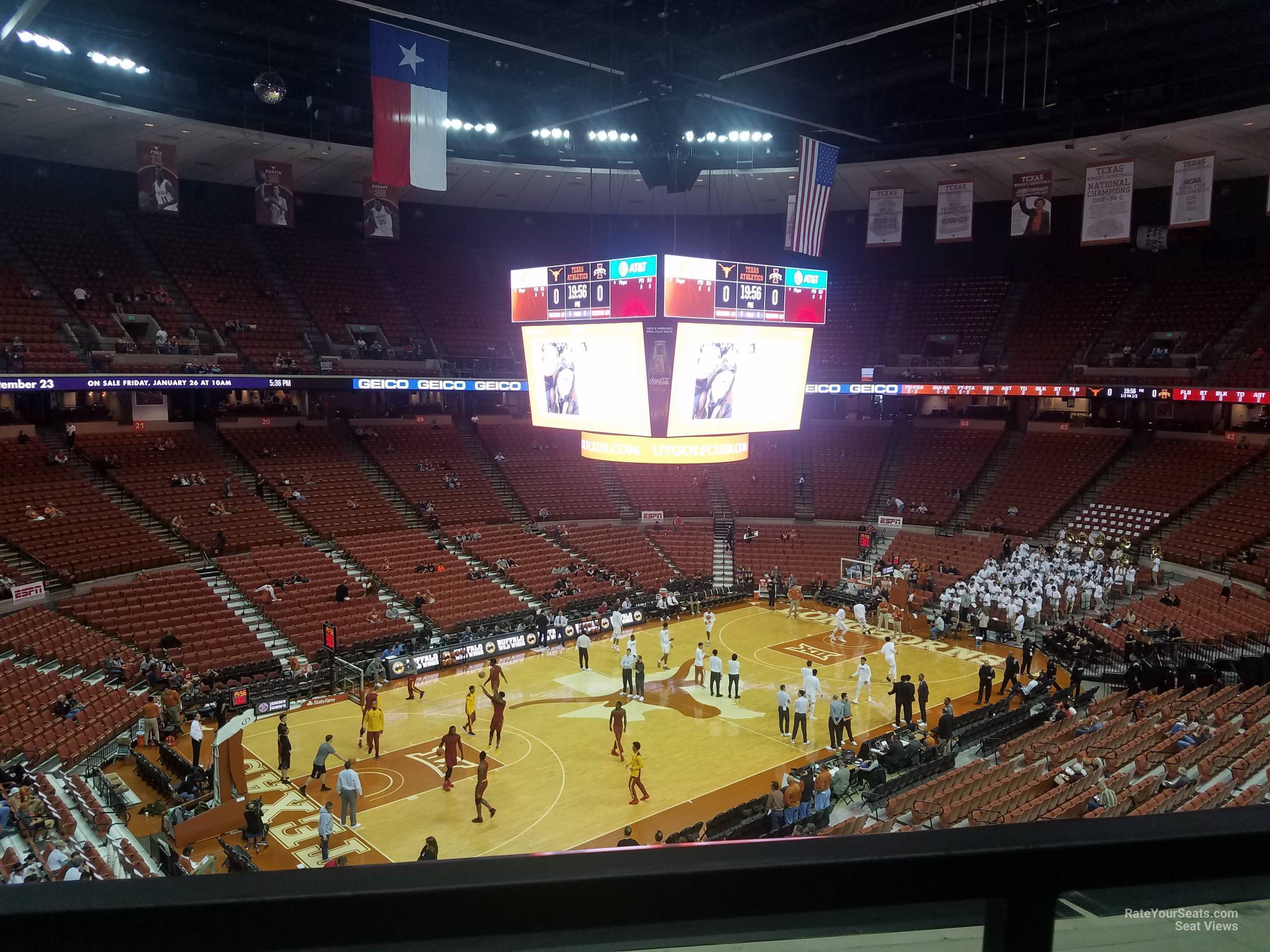 section 75, row 1 seat view  for basketball - frank erwin center